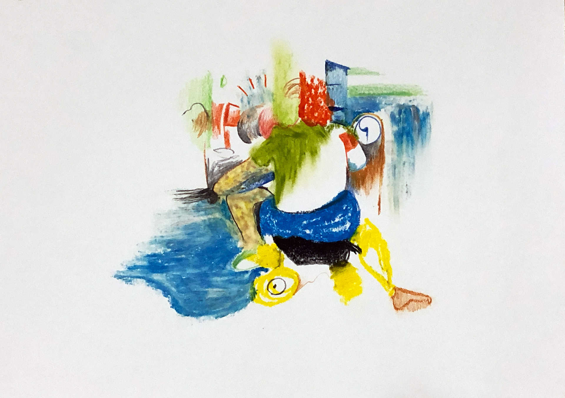 Playground, 2020. stift, buntstift und ölpastell auf papier, 210 × 297 mm