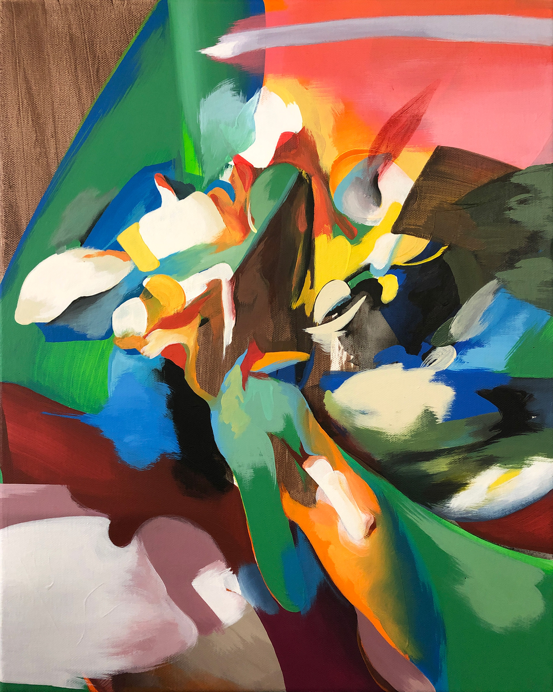 rutschen, 2019. Acrylic on canvas, 50 x 40 cm. Private collection, Korea