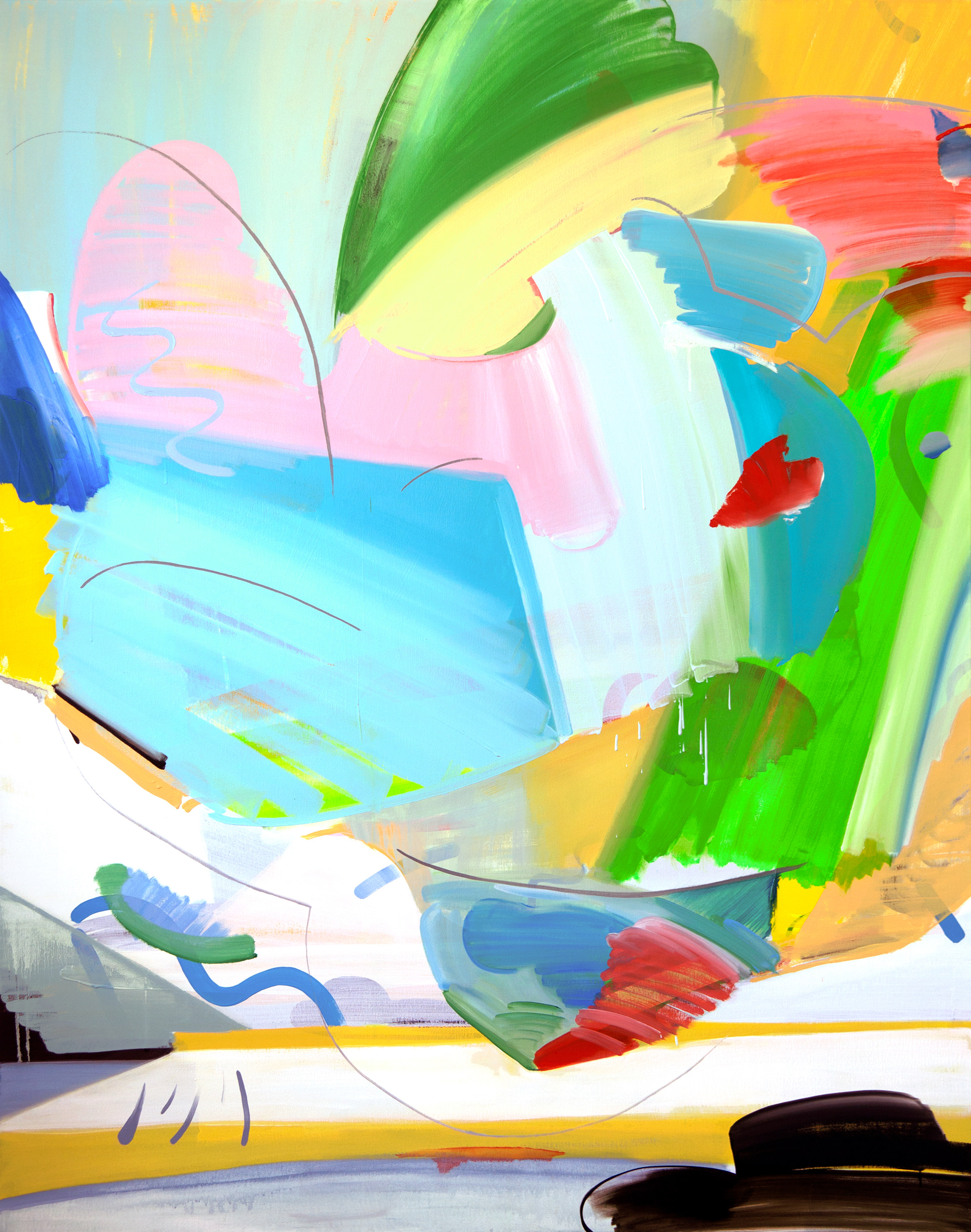 Erased place NK14, 2022. Acrylic and Oil on canvas, 190 × 150 cm