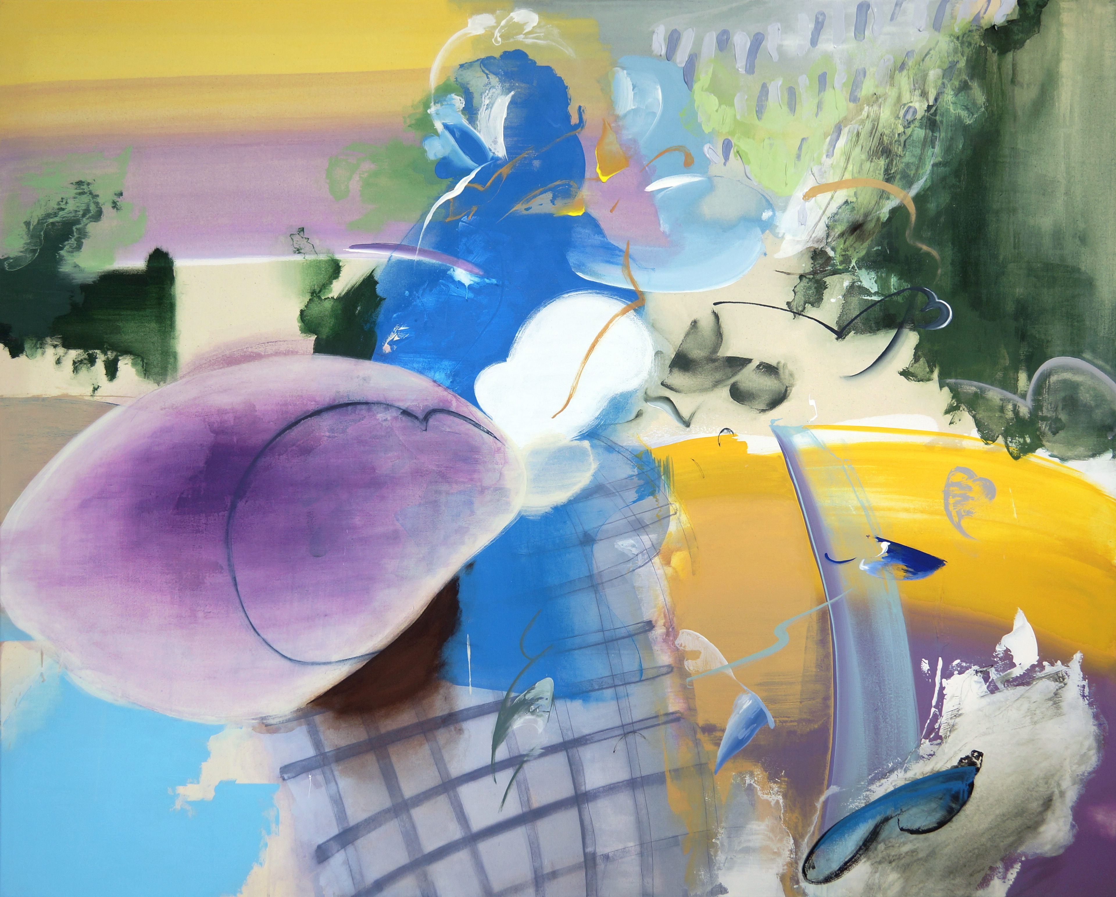 Erased place G.2, 2021. Acrylic on canvas, 120 x 150 cm