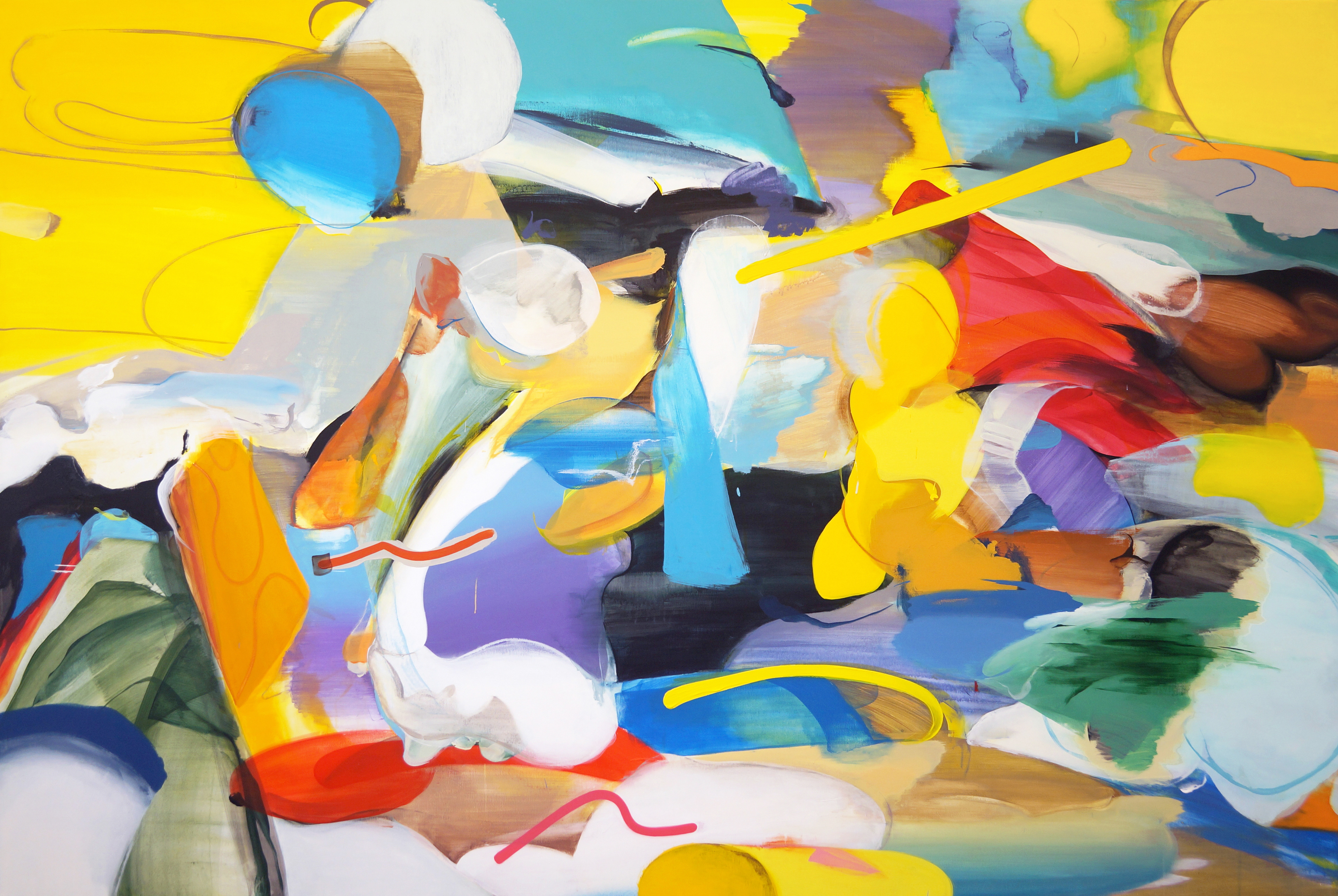 Lay.out G.0, 2020. Acrylic on canvas, 180 x 270 cm. Kistefos Museum, Norway