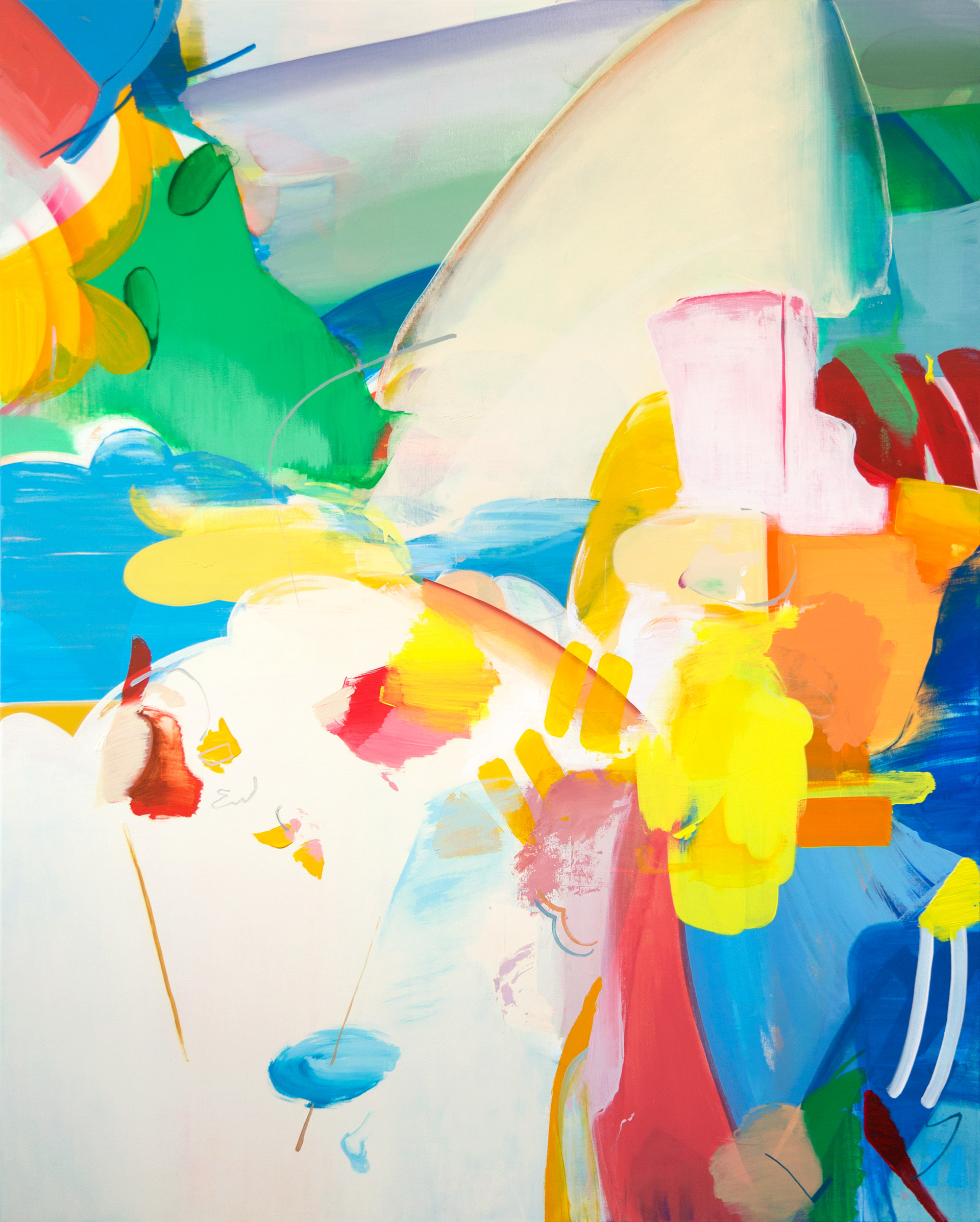 Erased place NK17, 2022. Acrylic and Oil on canvas, 200 × 160 cm