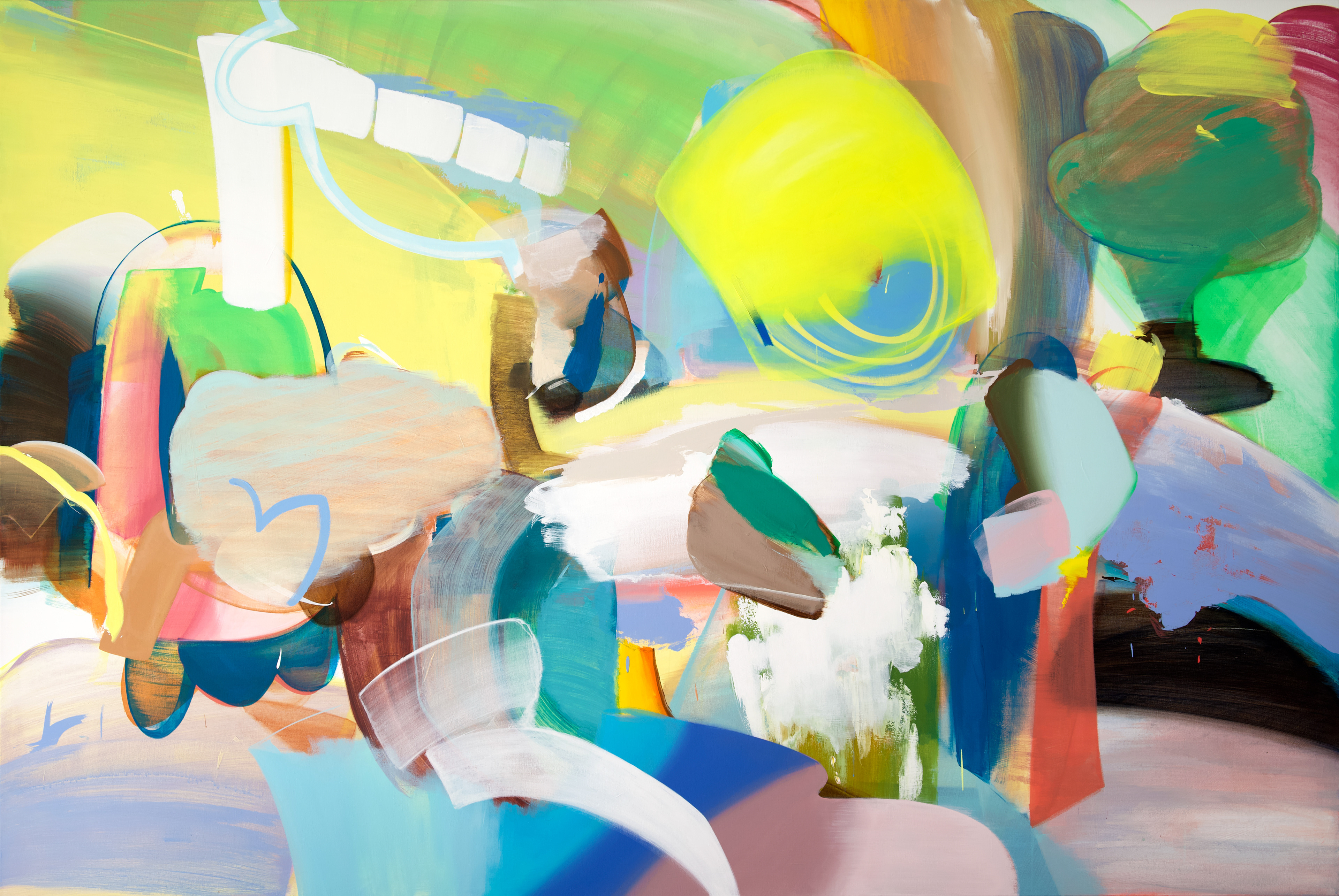 Erased place NK.23, 2023. Acrylic on canvas, 180 × 270 cm