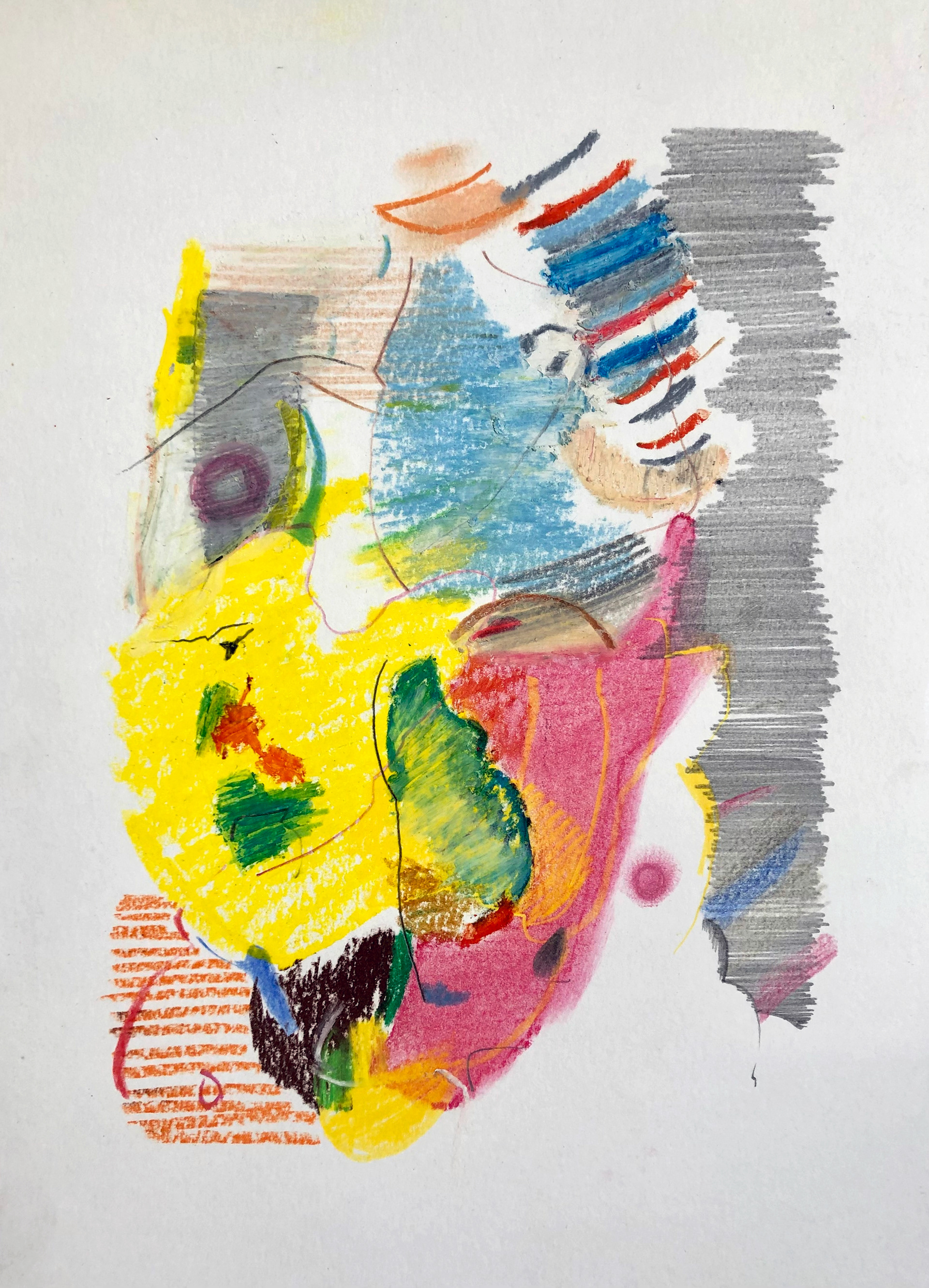 Erased place 22N4, 2022. stift, buntstift und ölpastell auf papier 297 × 210 mm