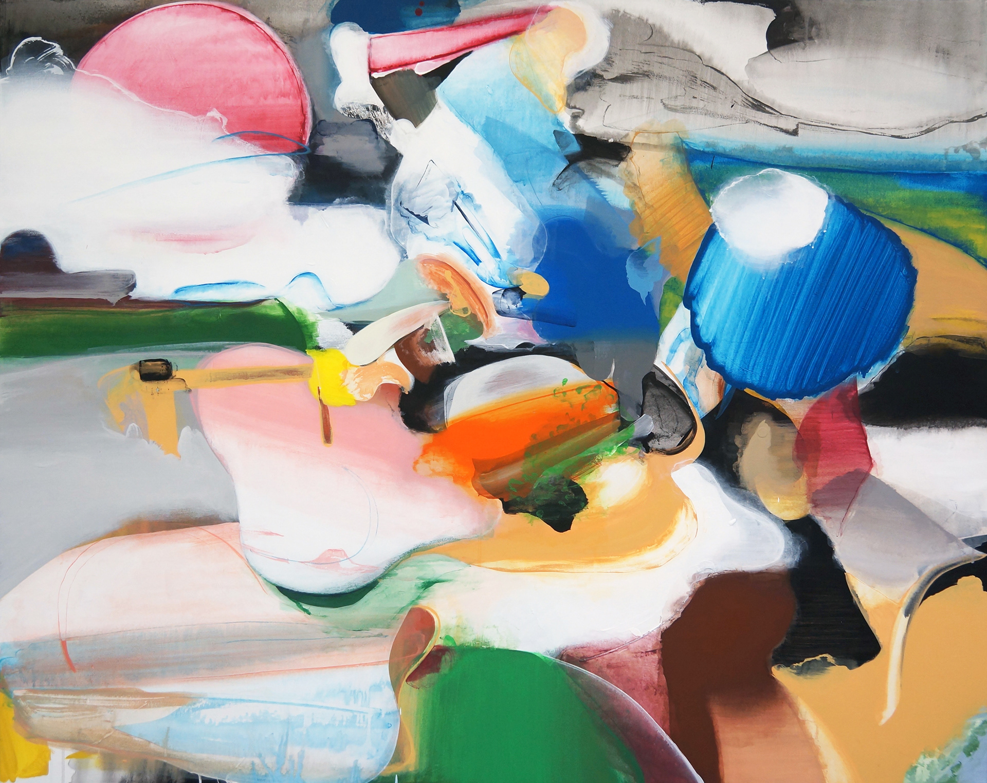 where the whale walked, 2020. Acrylic on canvas, 120 x 150 cm