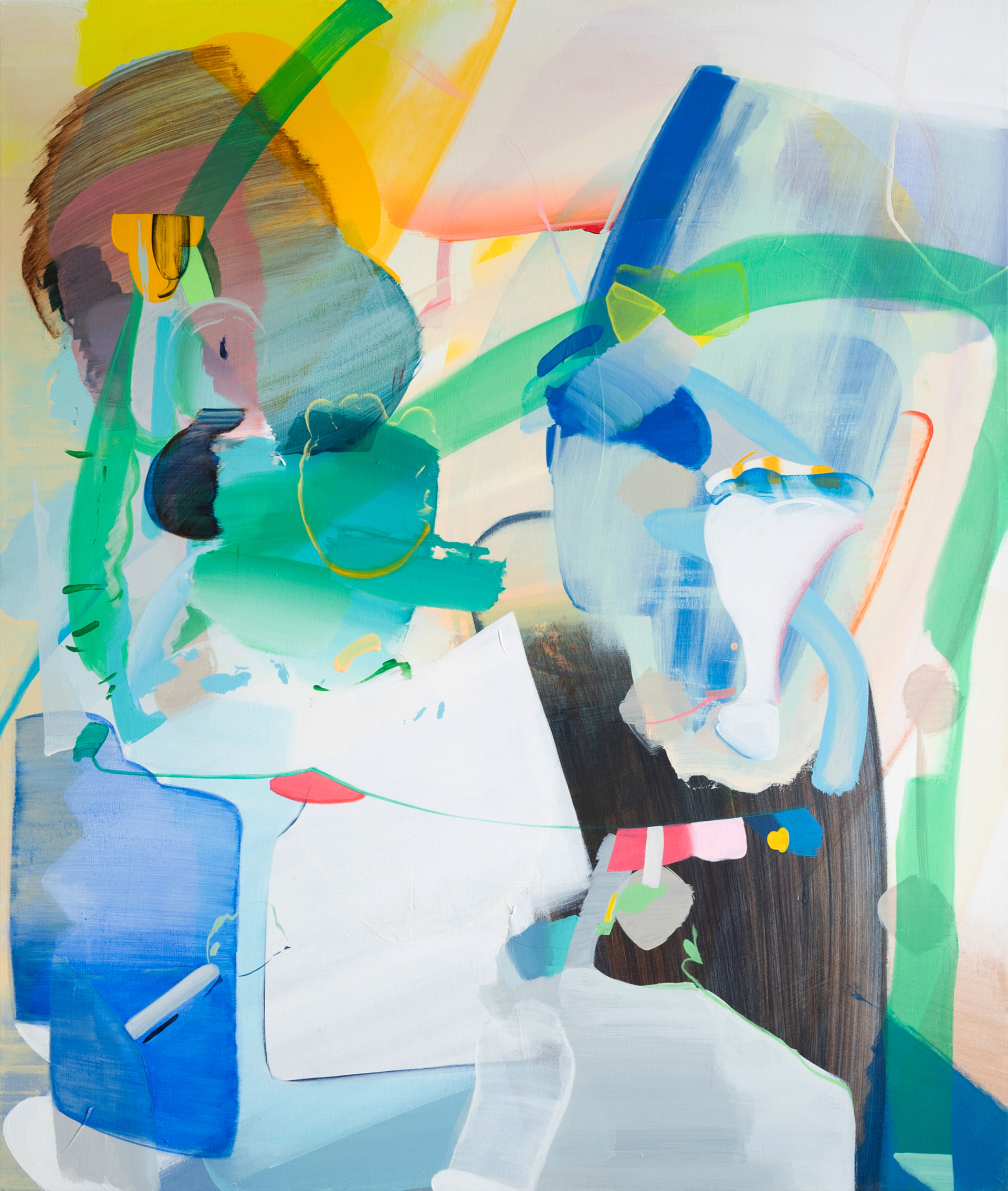 Erased place NK.31, 2024. Acrylic on canvas, 130 × 100 cm