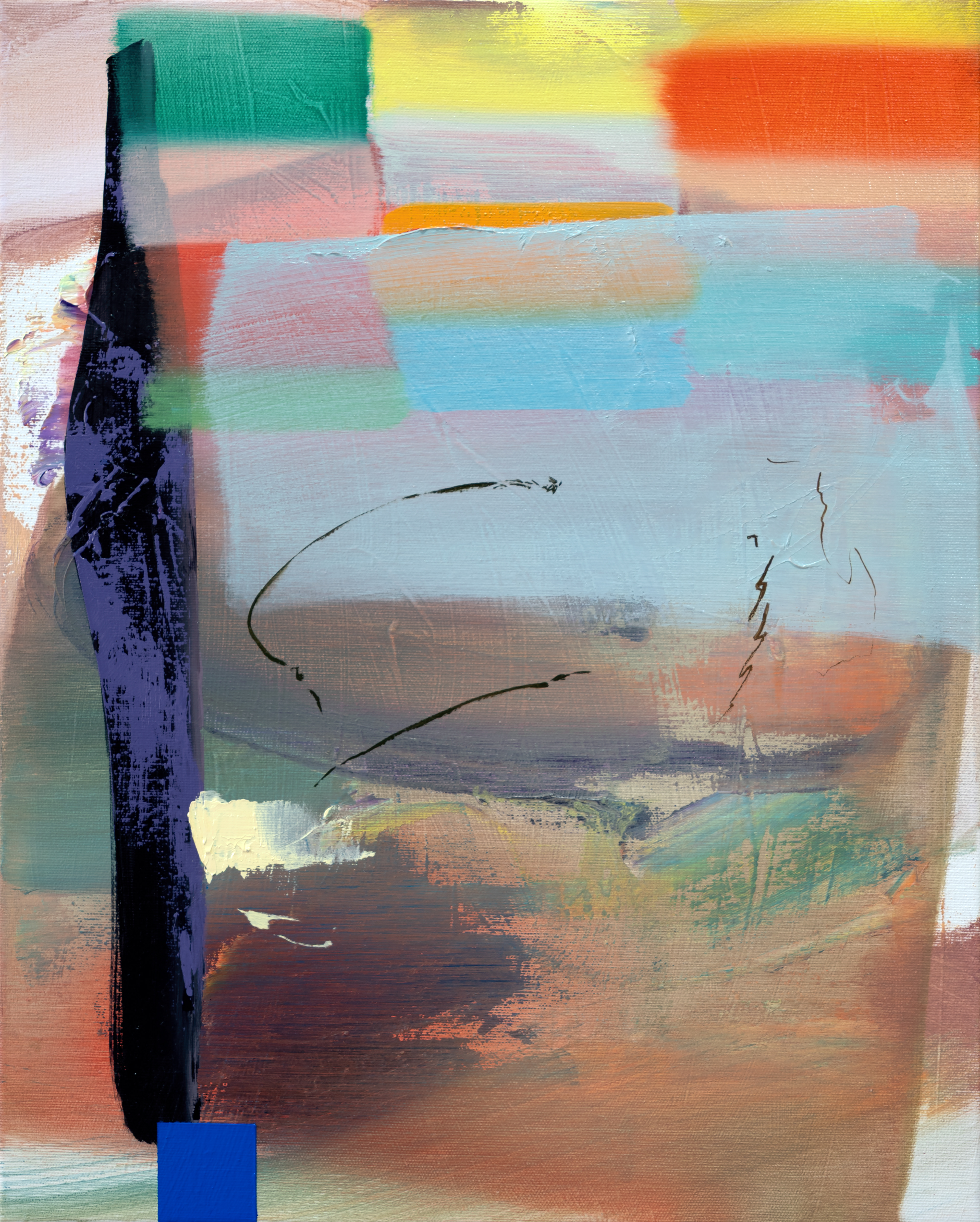 EP49. Fragment +, 2025, Oil on canvas, 50 × 40 cm