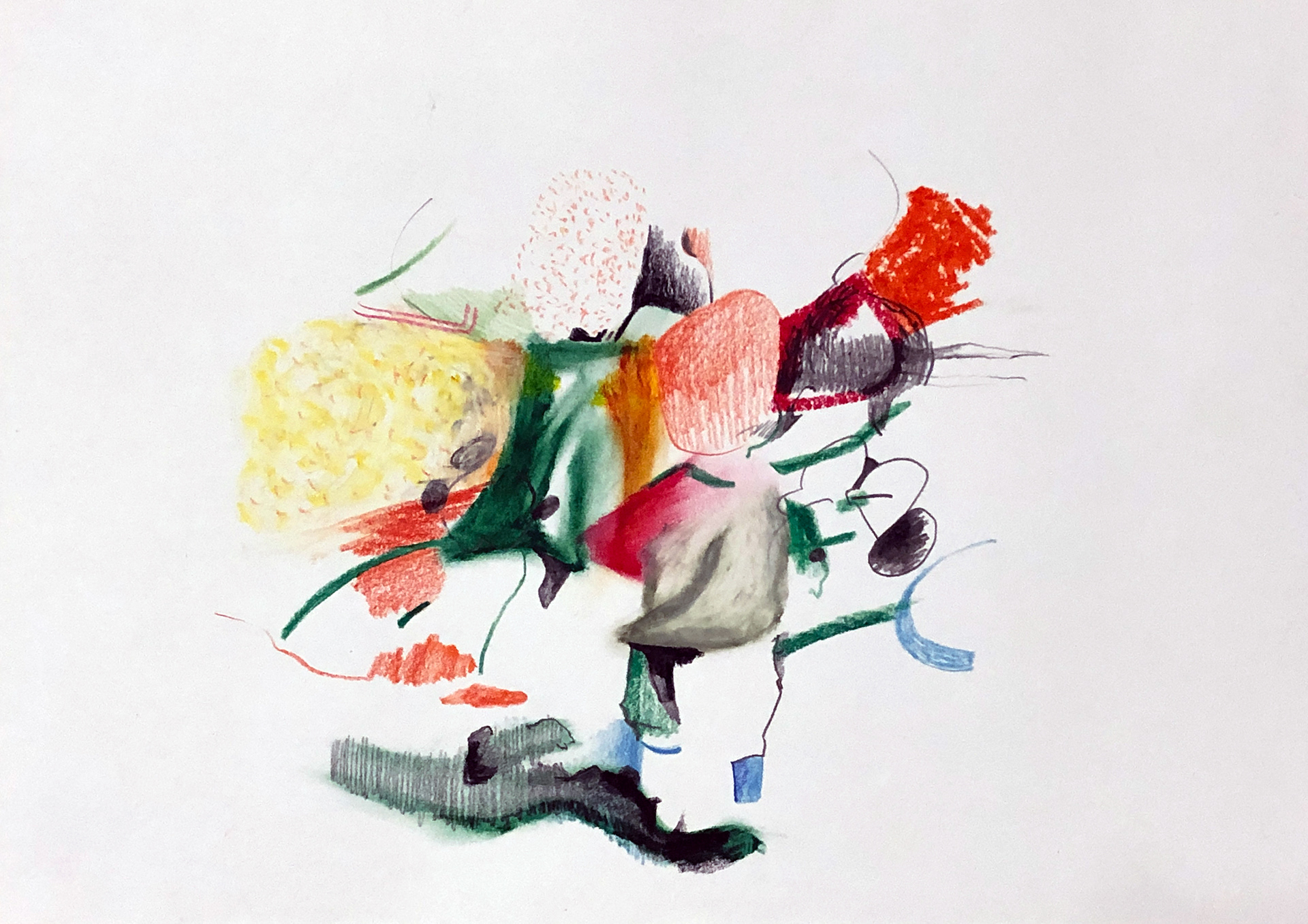 Playground, 2020. stift, buntstift und ölpastell auf papier, 210 × 297 mm