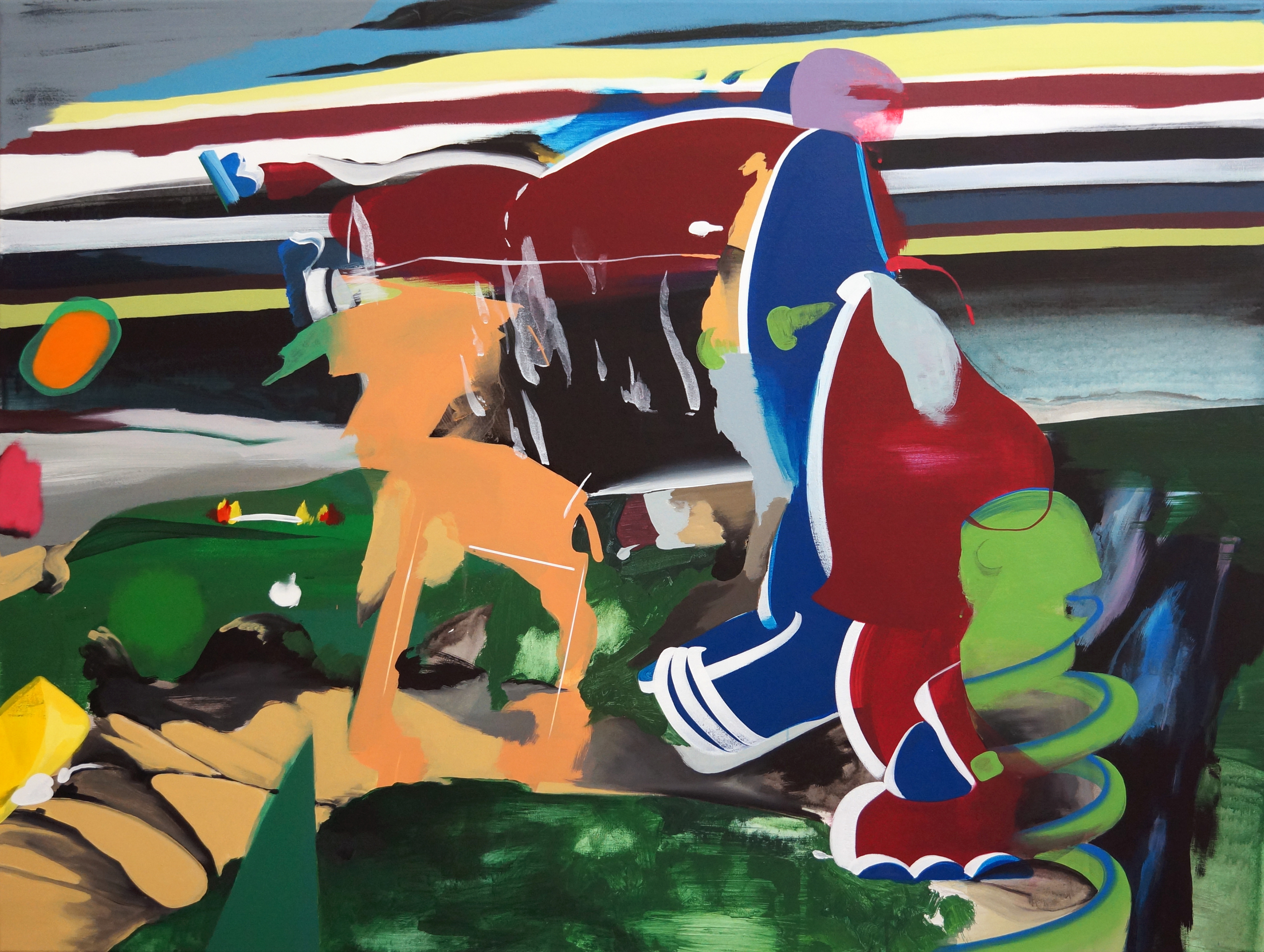 Unknown Relationship, 2020. Acrylic on canvas, 130 x 100 cm