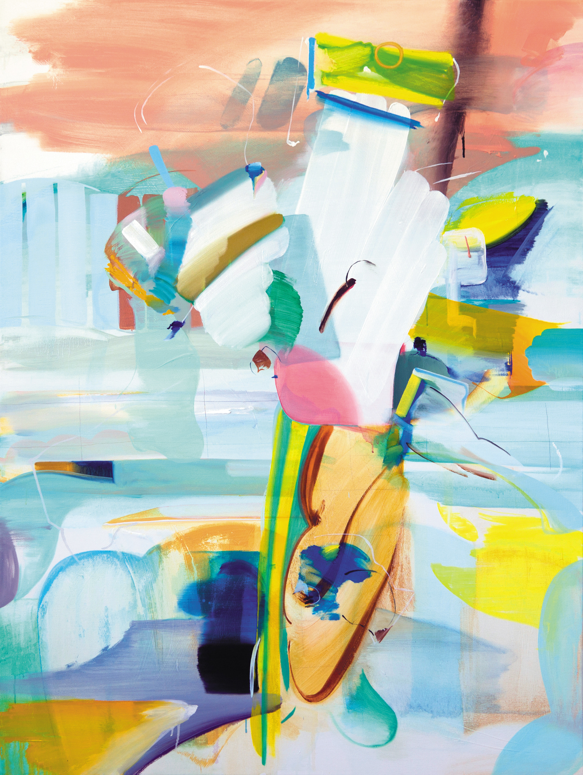 Erased place NK.13, 2022. Acrylic and Oil on canvas, 160 × 120 cm