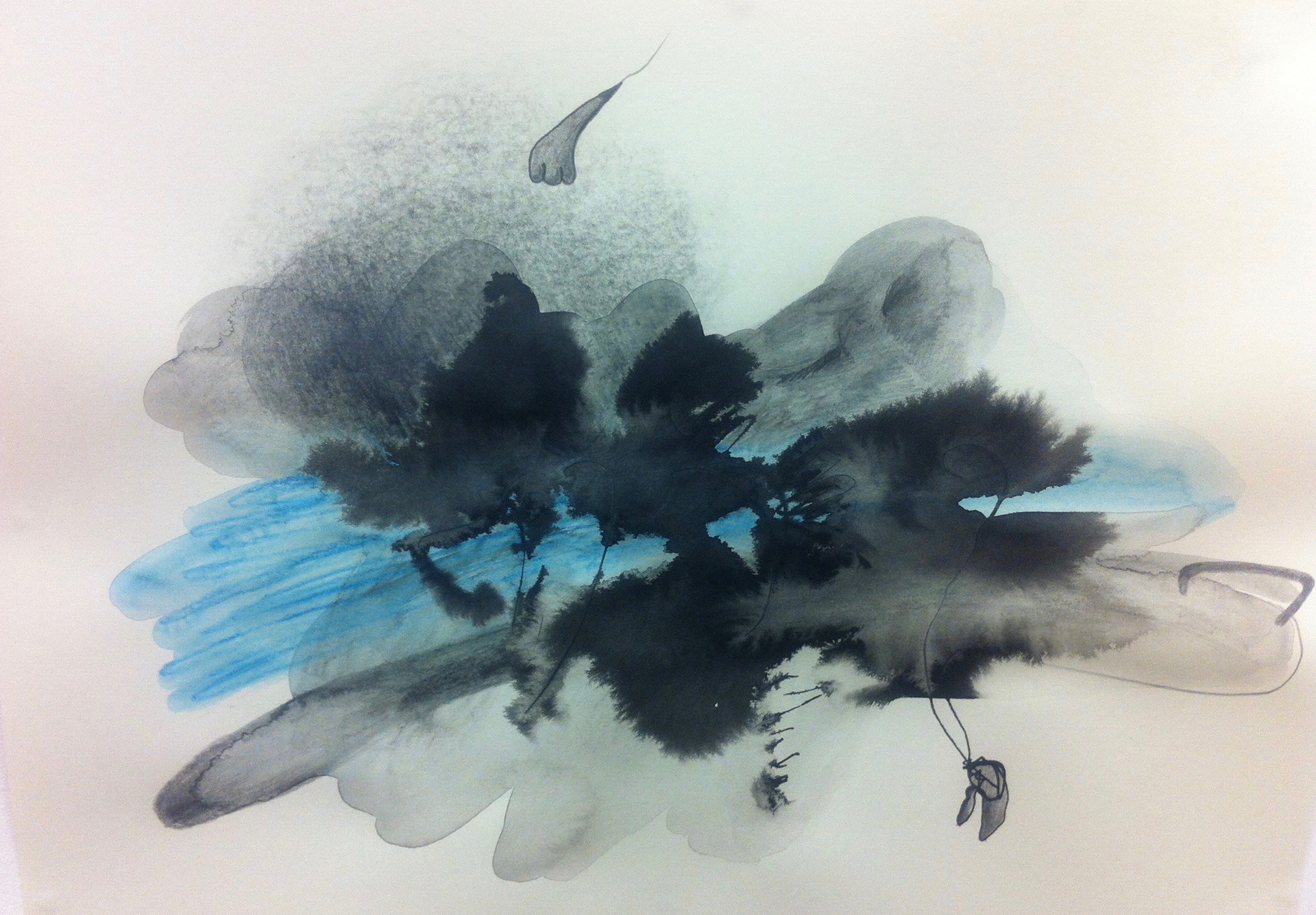 Playground, 2014. pencil and water color on a paper, 210 × 297 mm