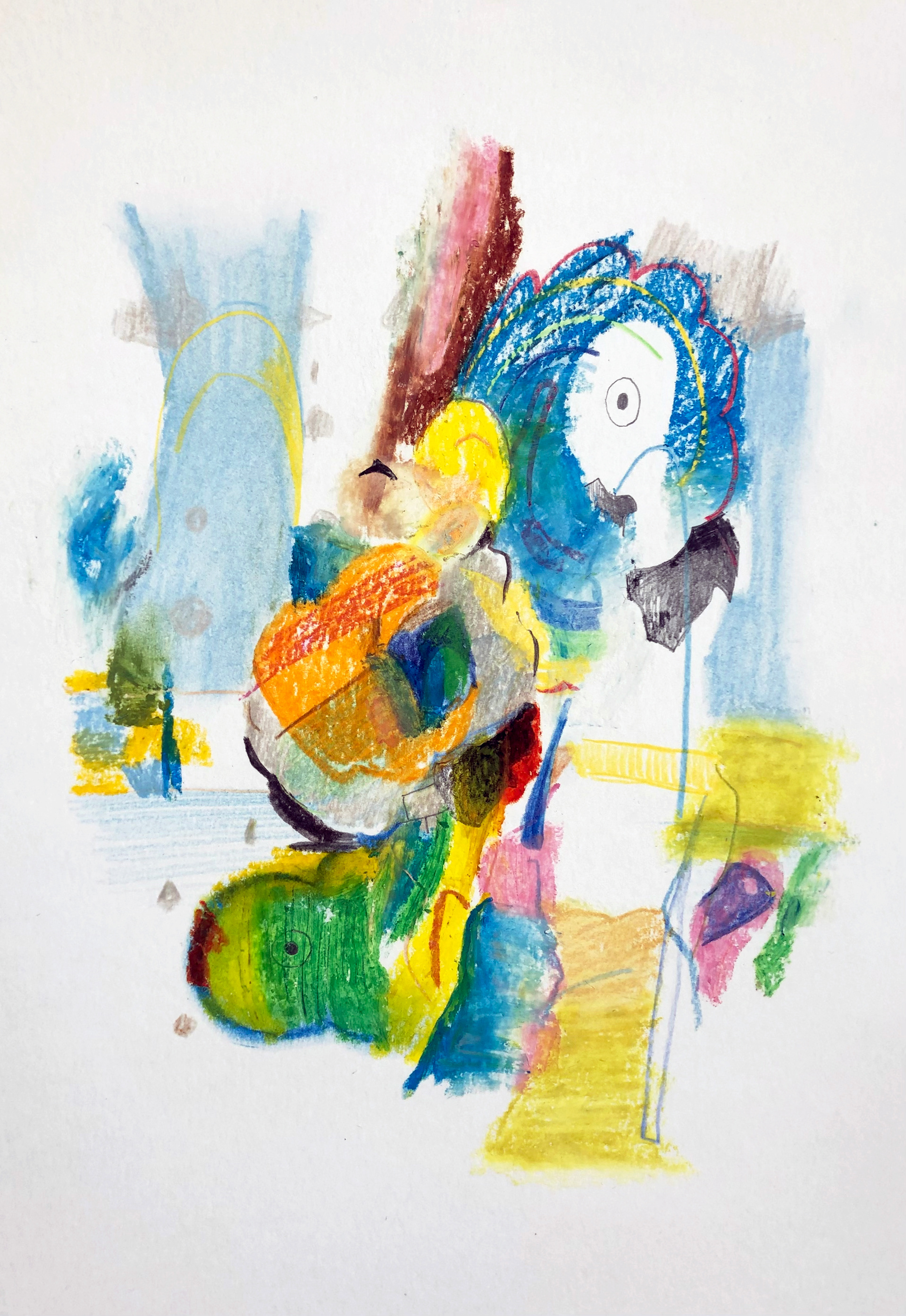 Erased place 22N6, 2022. stift, buntstift und ölpastell auf papier 297 × 210 mm