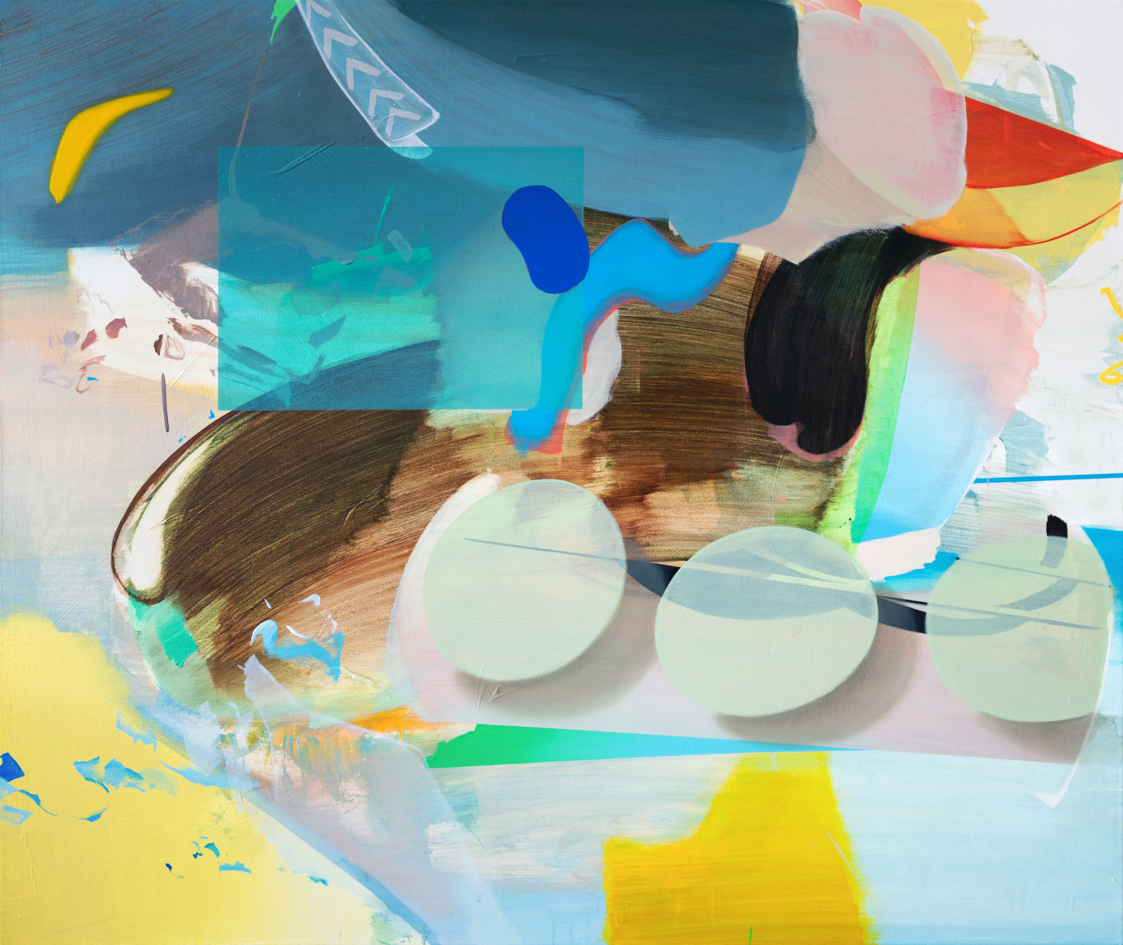 Erased place NK.38, 2024. Acrylic and oil on canvas, 110 × 130 cm