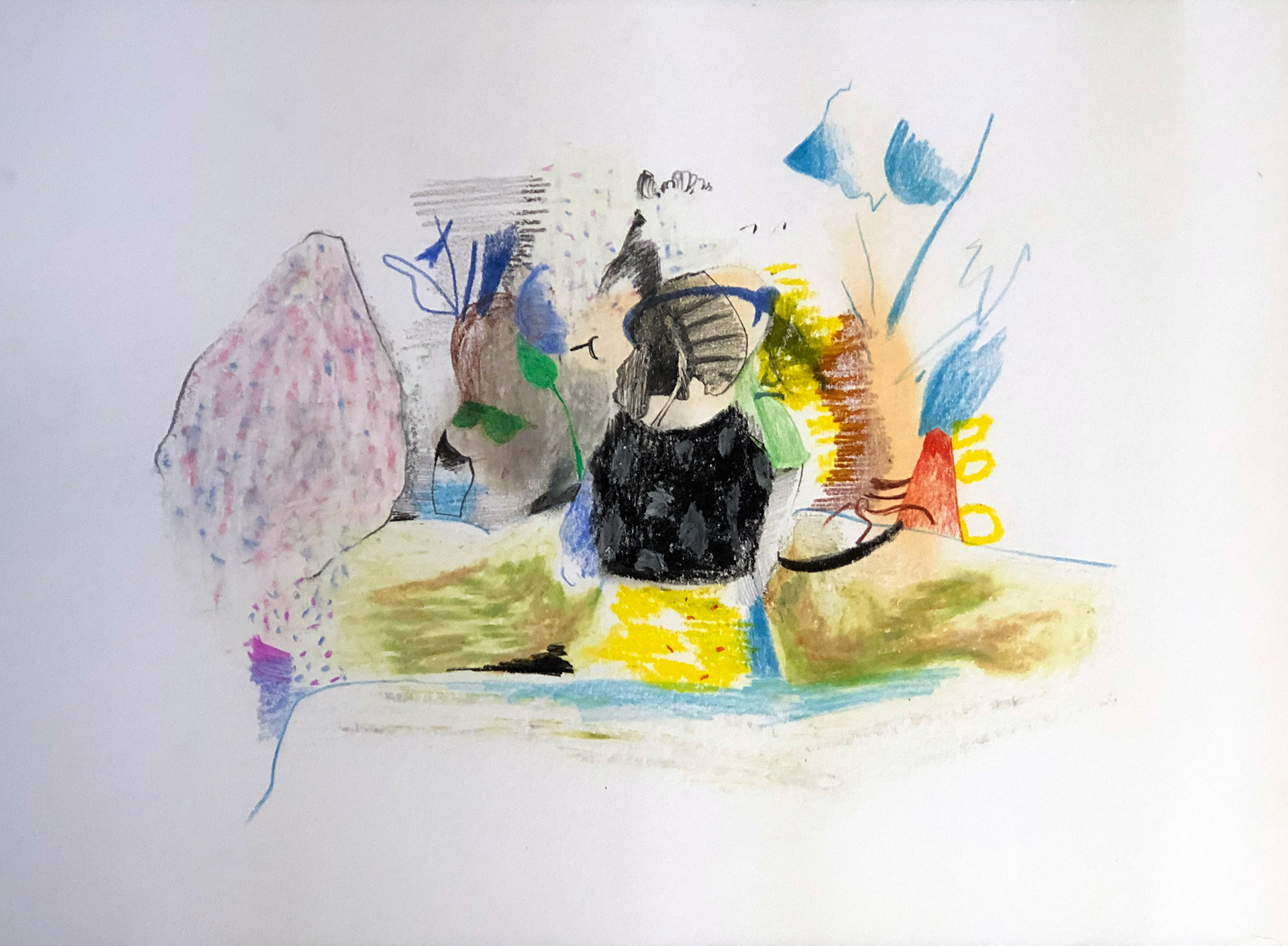 Playground, 2020. stift, buntstift und ölpastell auf papier, 210 × 297 mm