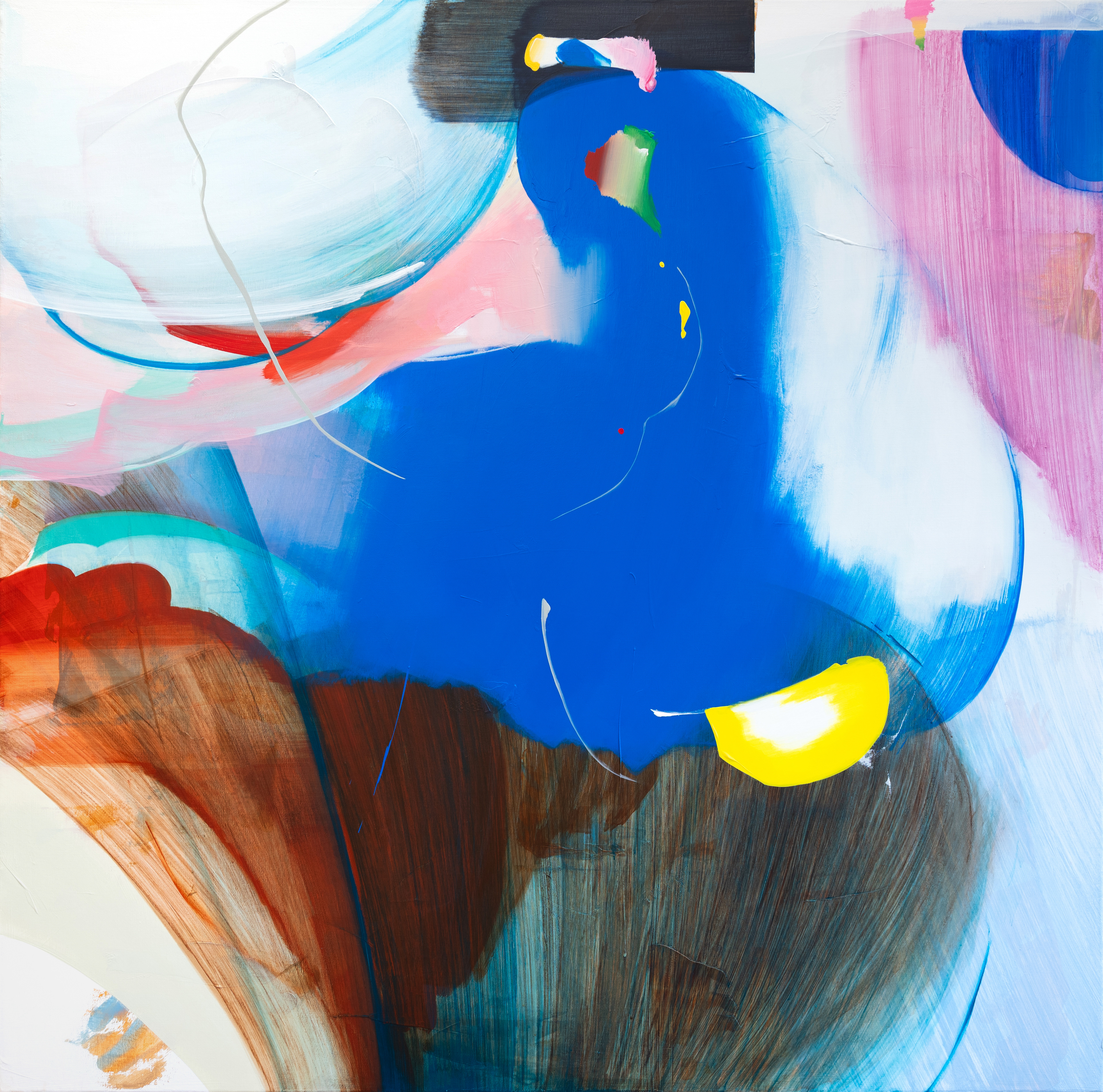 Meet you with a torn body, 2023. Acrylic on canvas, 130 × 130 cm