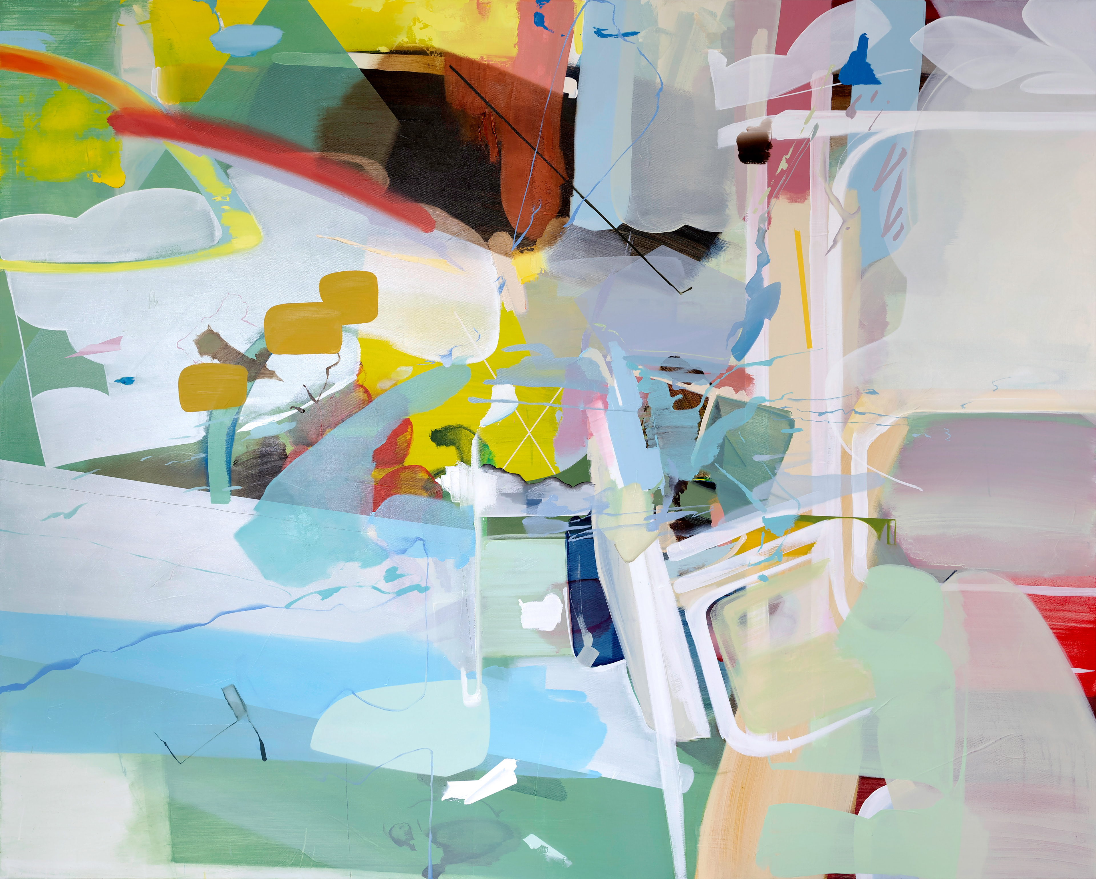 Ep40. Knowing How to Hold Flowers, 2025. Acrylic and oil on canvas, 160 × 200 cm