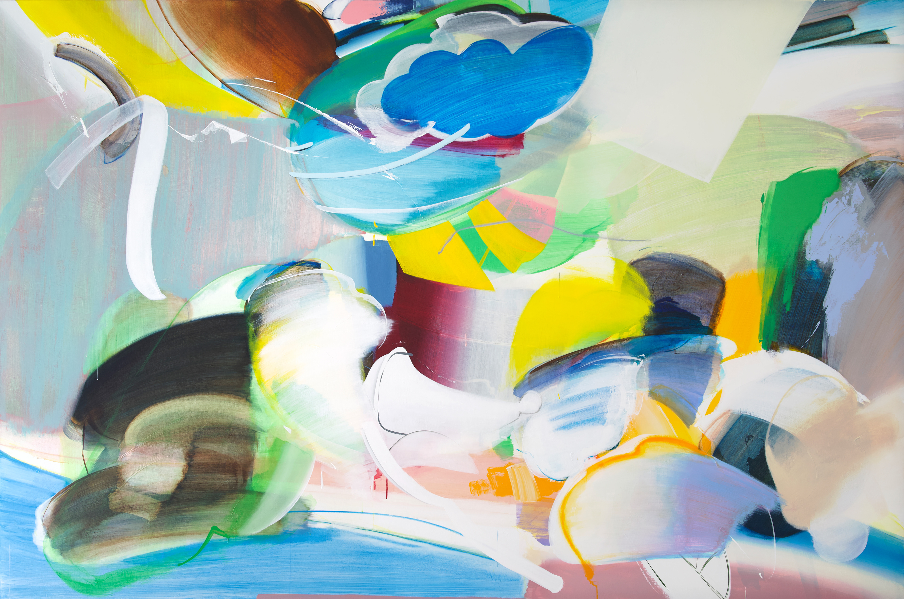 Erased place NK.24, 2023. Acrylic on canvas, 180 × 270 cm