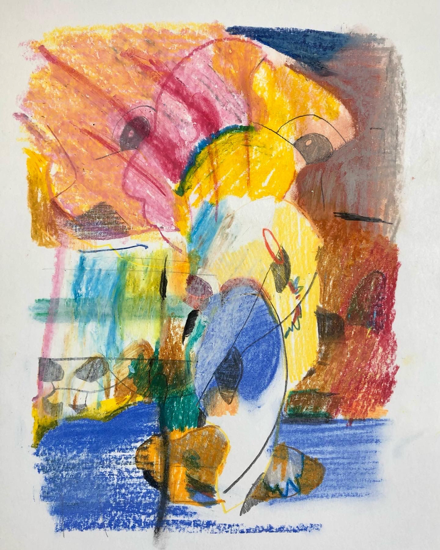 Erased place 22N3, 2022. stift, buntstift und ölpastell auf papier 297 × 210 mm