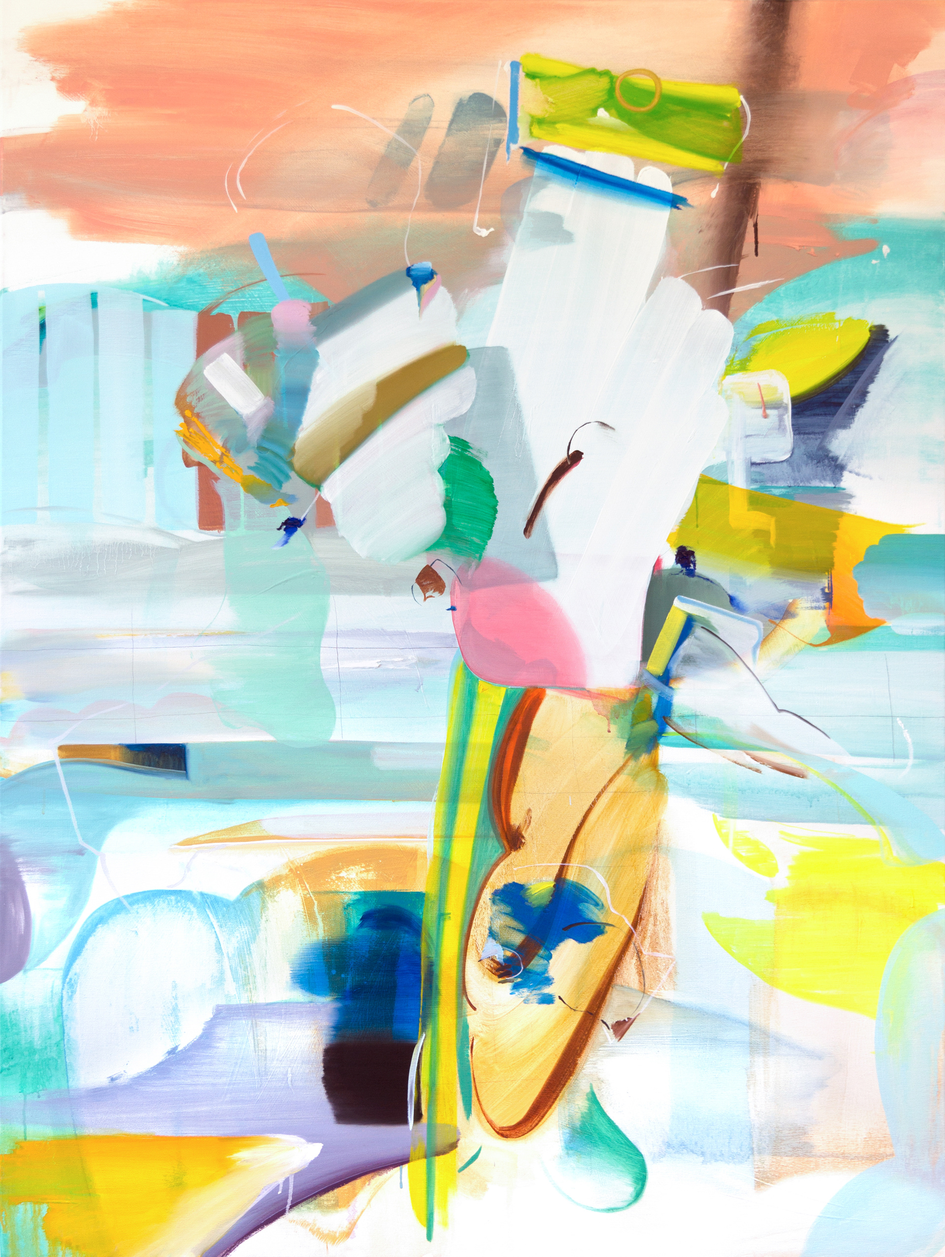 Erased place NK.13, 2022. Acrylic and Oil on canvas, 160 × 120 cm