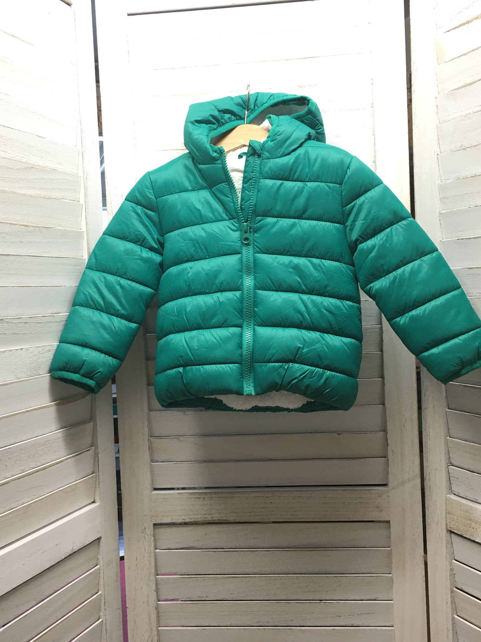 Winterjacke (Farbe grün) Gr. 86/92 Fr.14.-