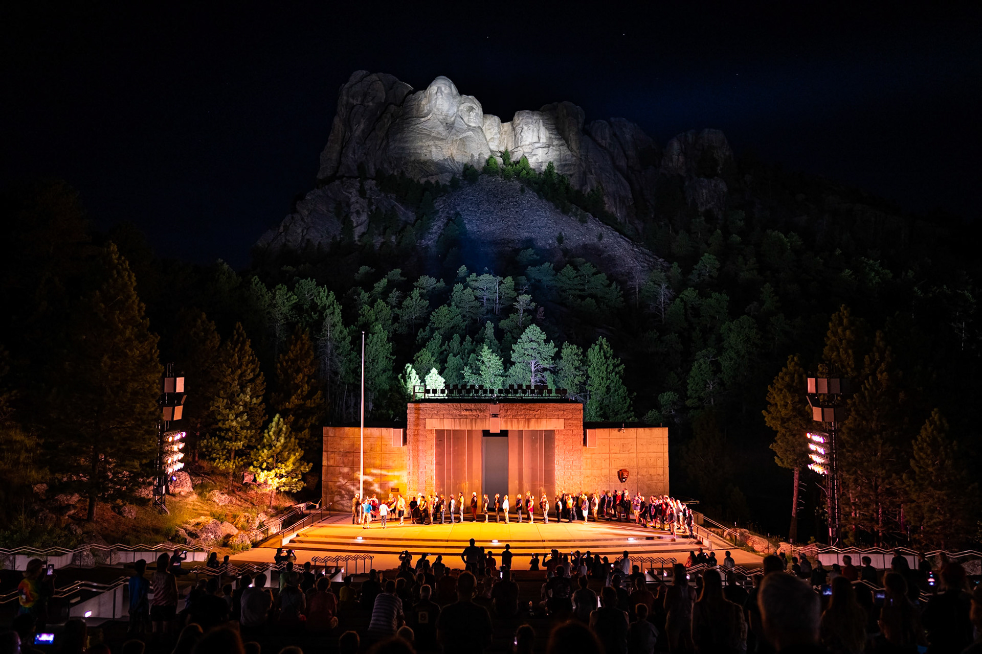 Mount Rushmore Night View