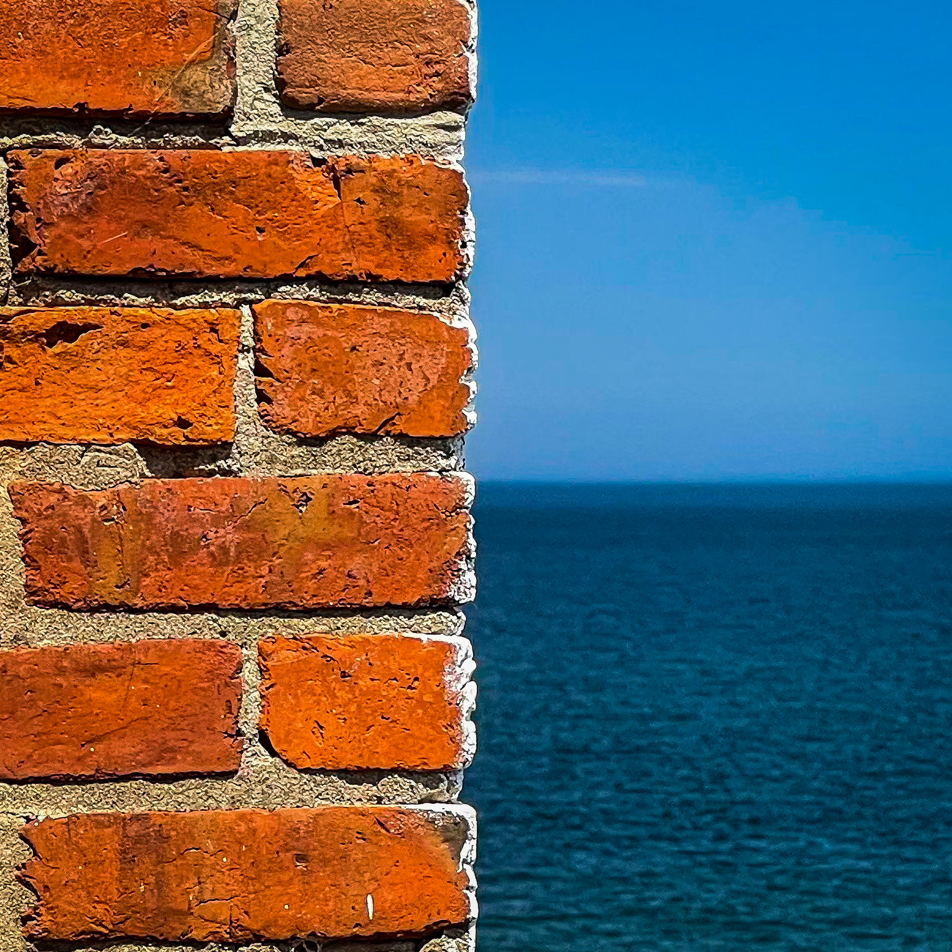 Brick detail from Eagle Harbor lighthouse, Upper Peninsula, Michigan. Built in 1871.