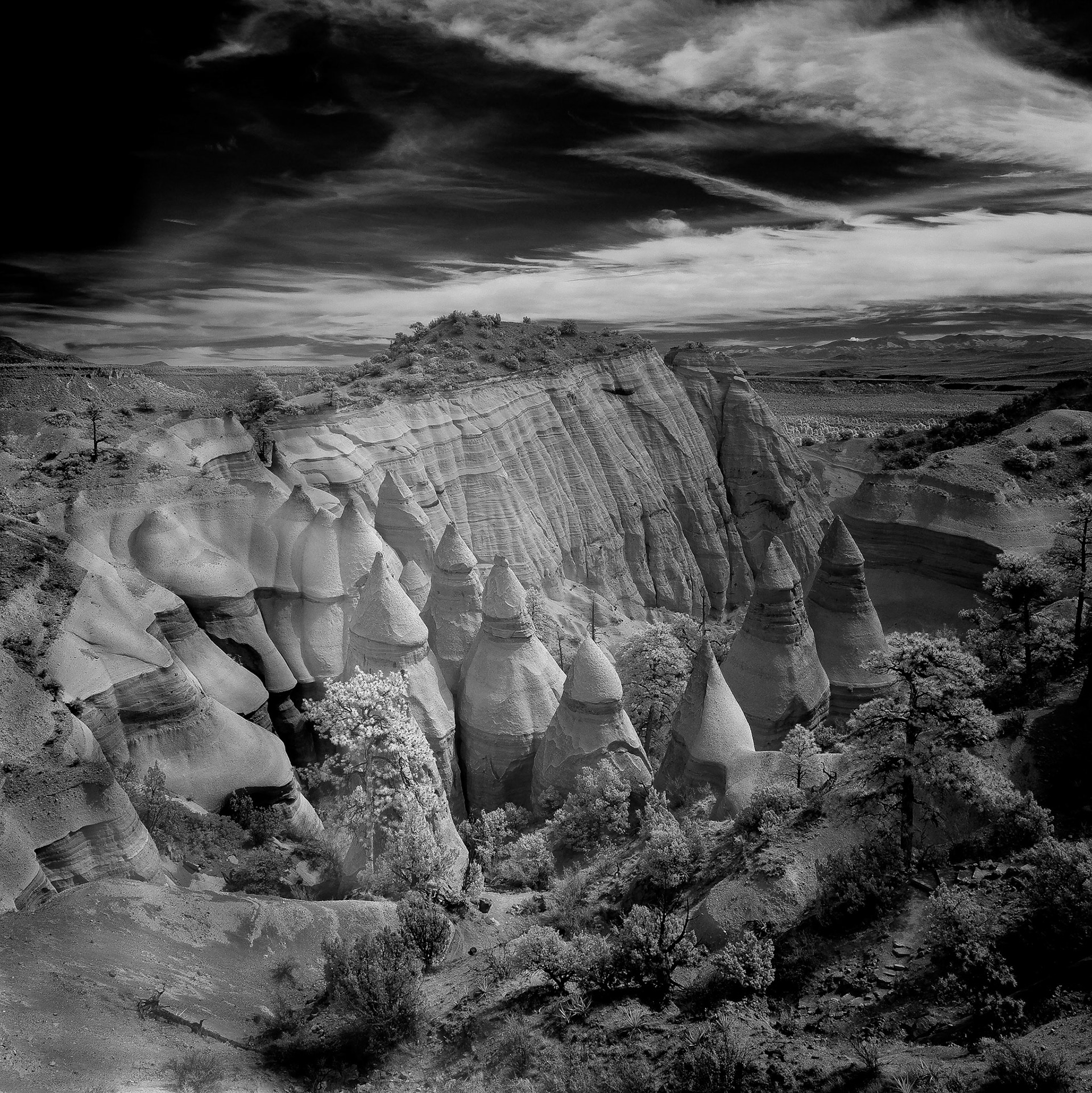 Infrared shot of Kasha-Katuwe Tent Rocks National Monument