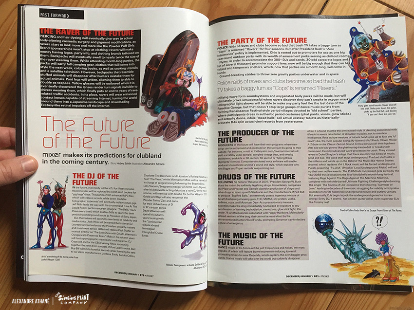 Mixer Mag feature story illustration, USA