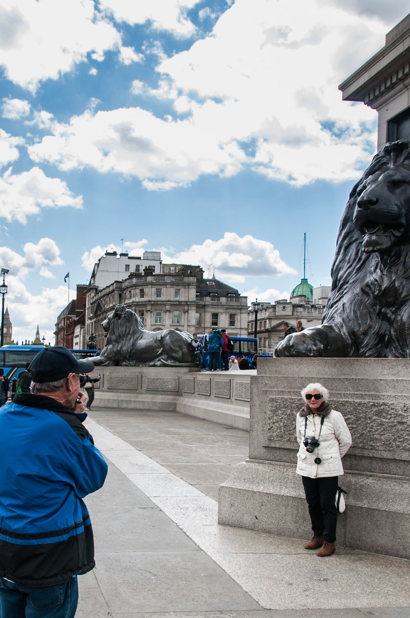 Posers in Trafalgar Square