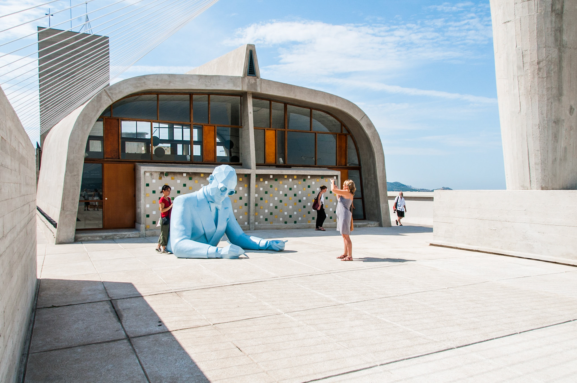 Posers at Unité d'habitation, Marseilles