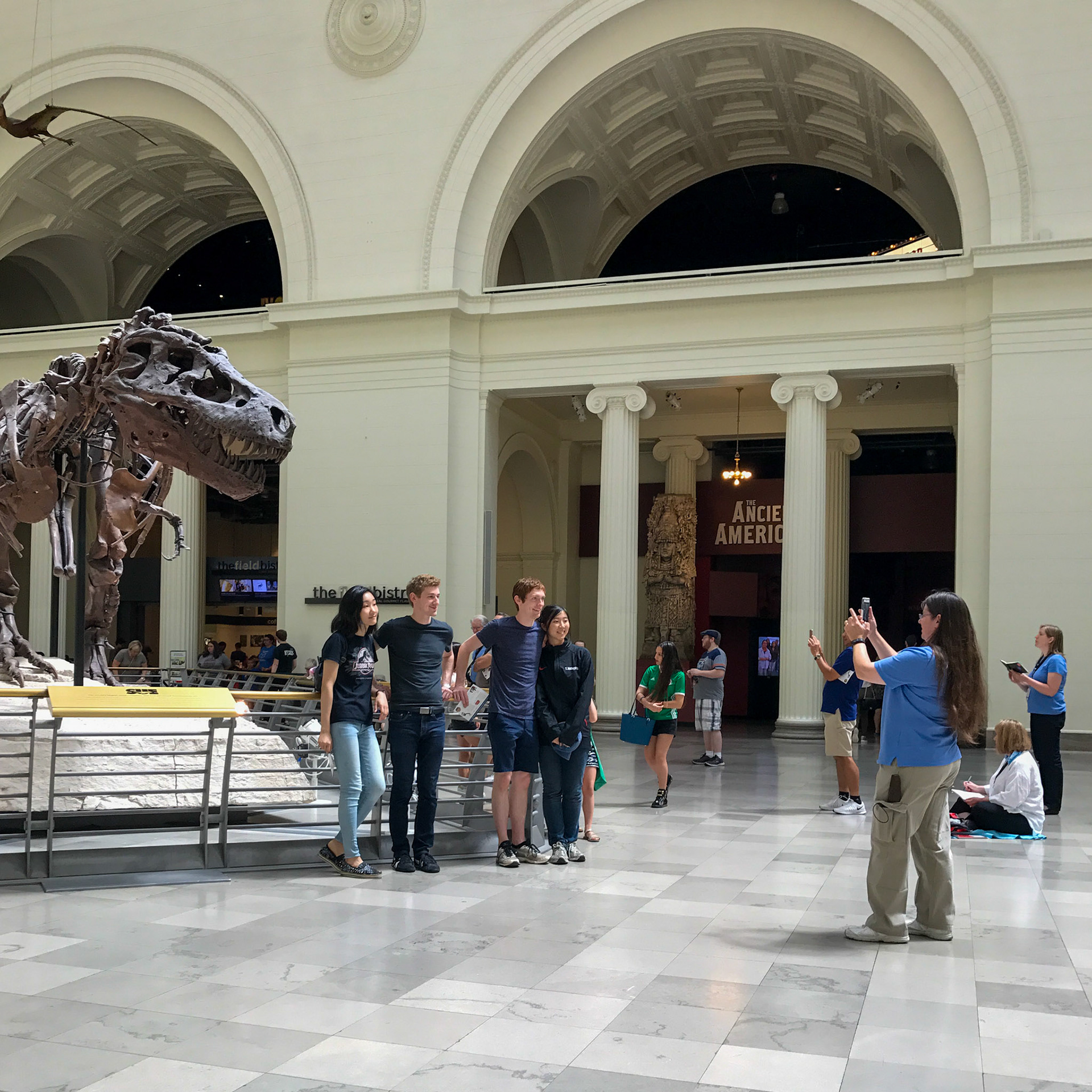 Posers by Sue at the Field Museum, Chicago