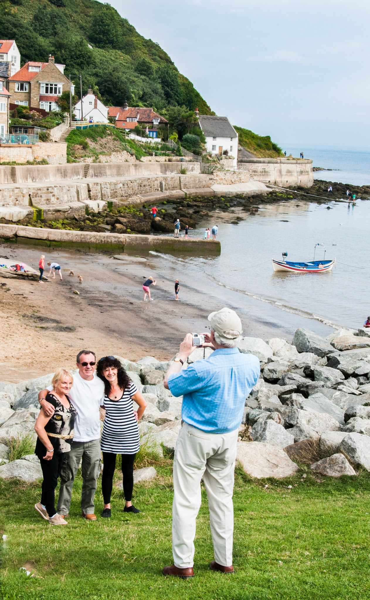 Posers at Runswick Bay, Yorkshire