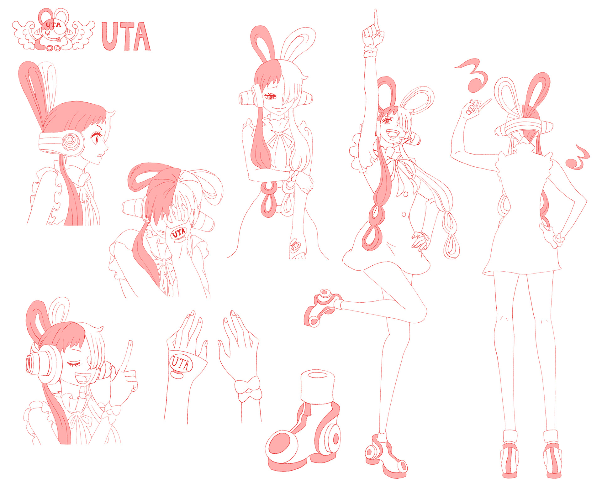 One Piece Film Red: Uta Expressions Sheet (Fan-art)