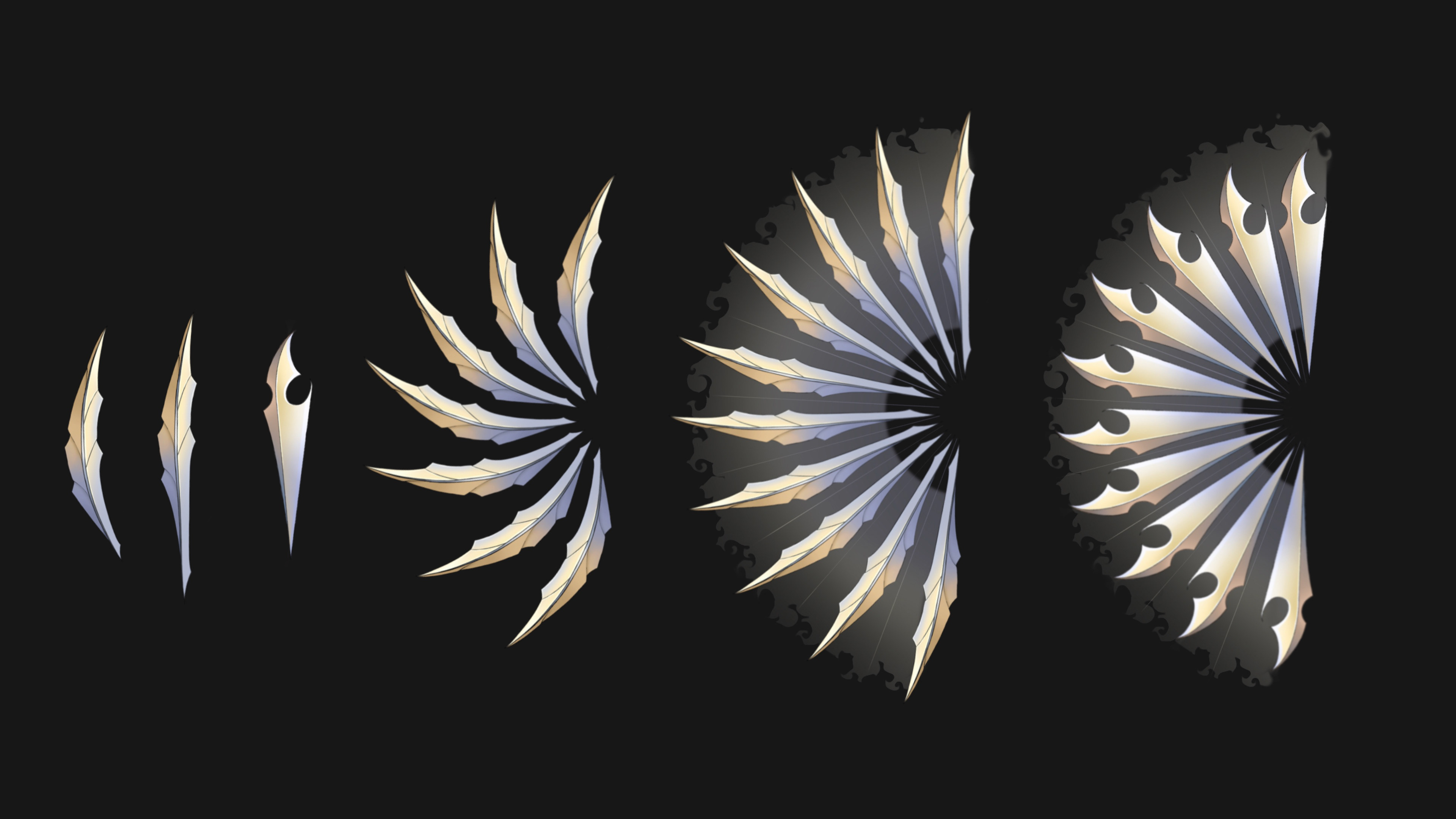 Yin Weapon Iterations (Darkmode)