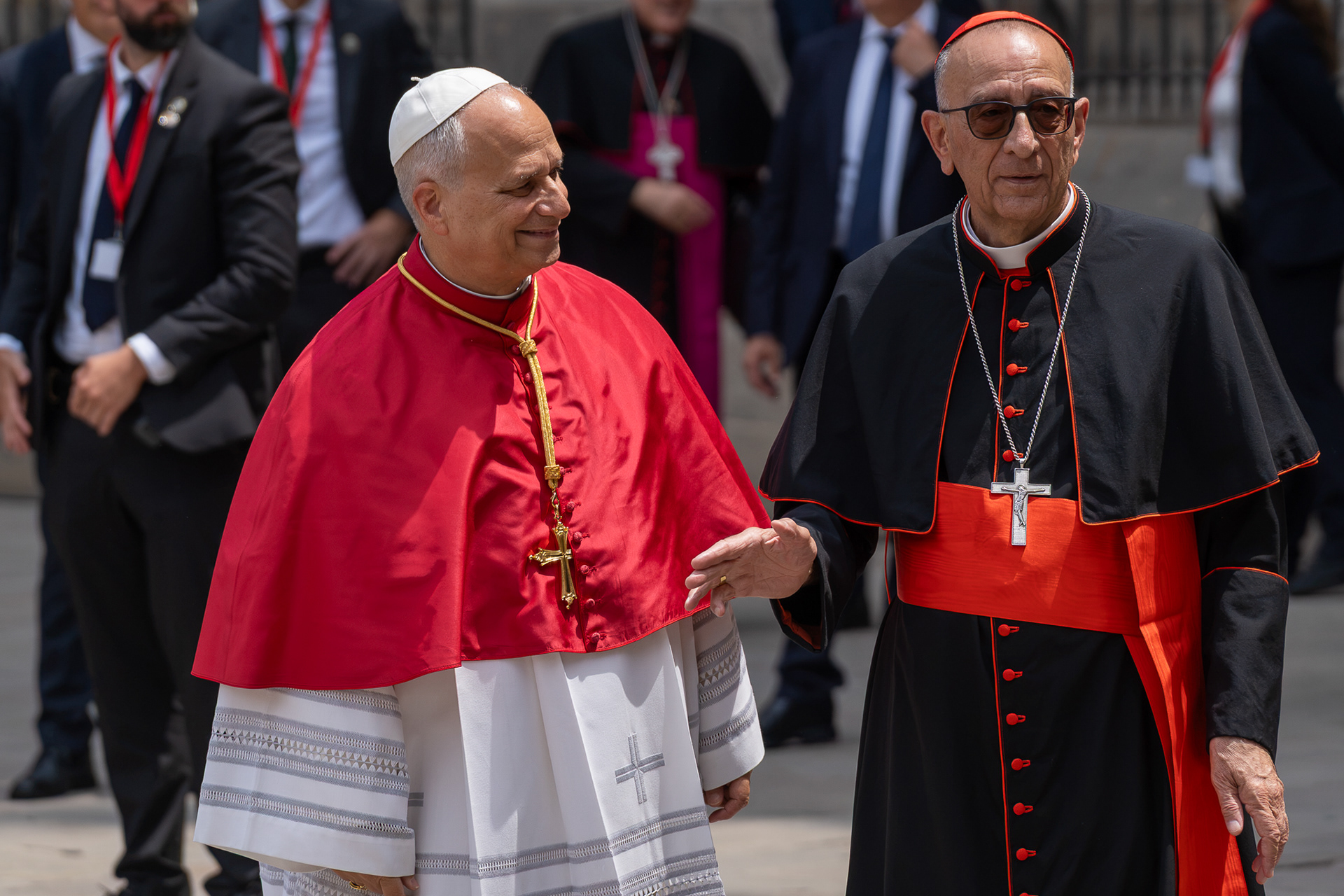Pope Leo XIV visits Barcelona Cathedral