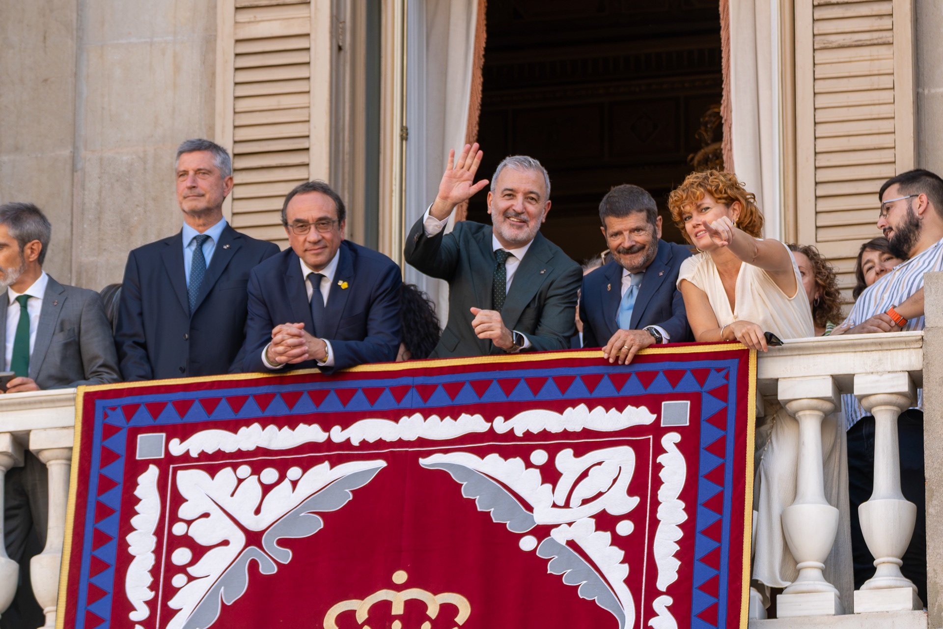 Jaume Collboni, Josep Rull i Albert Batlle, diada castellera Mercè 2026