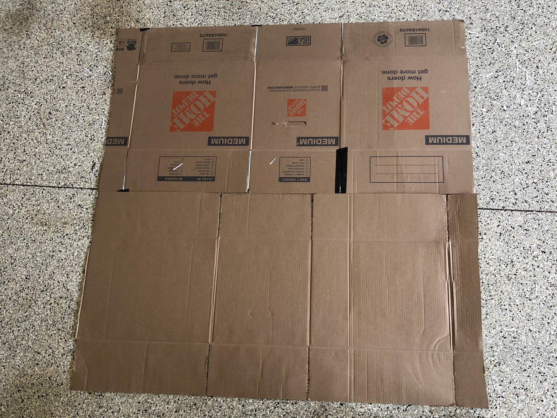 Two medium moving boxes