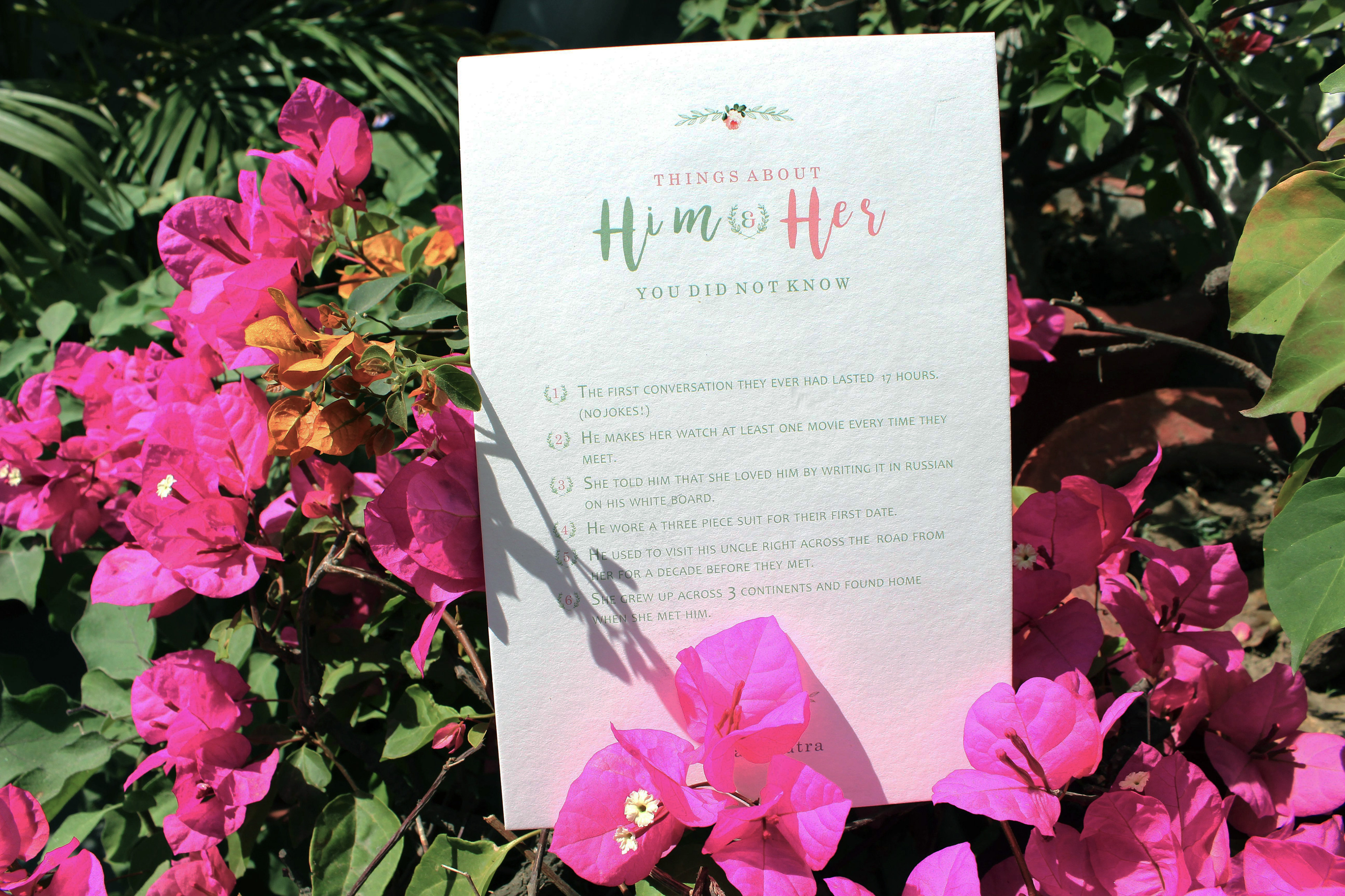 Him & Her Unknown Facts Card