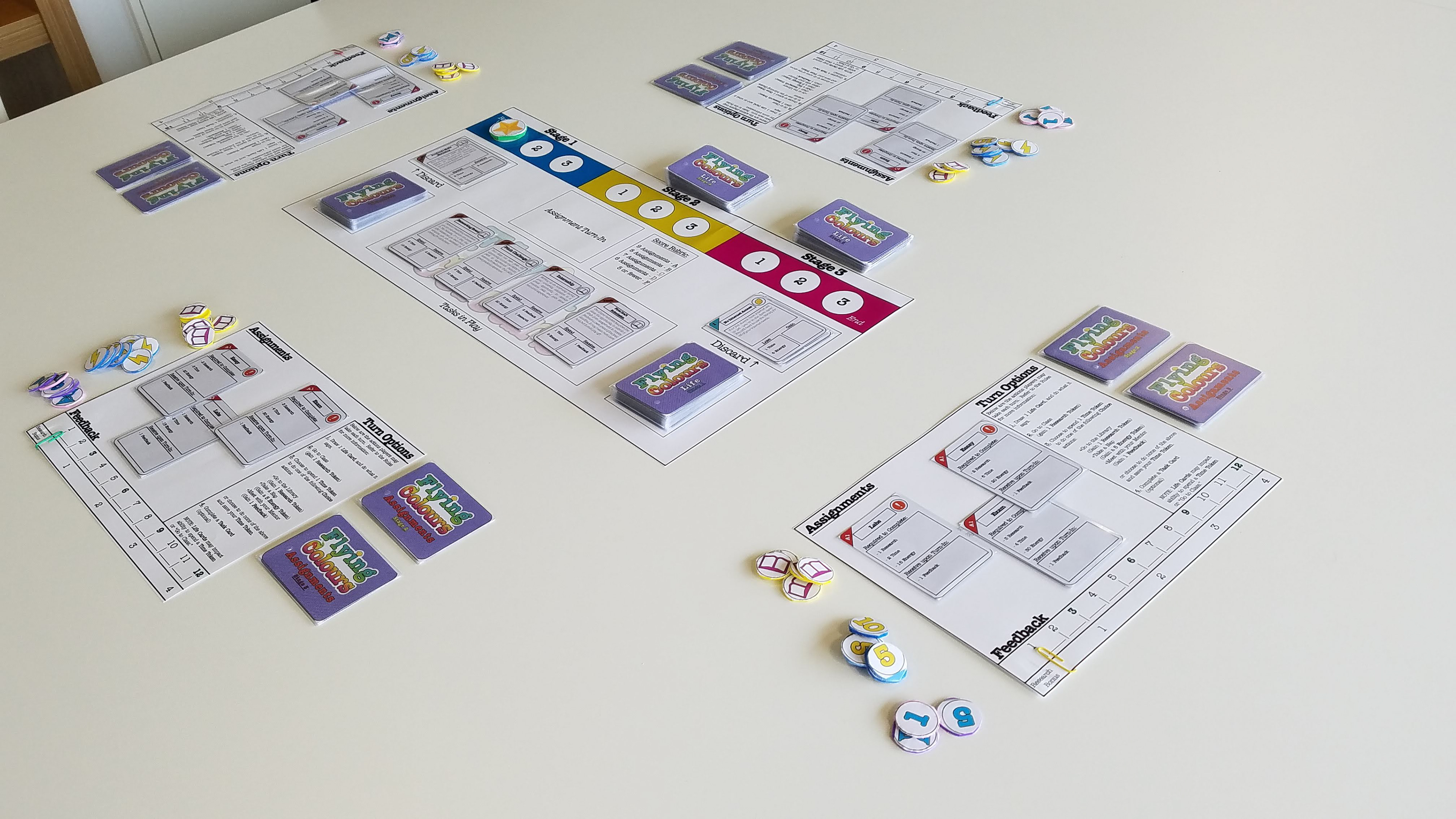 Flying Colours - 4-player setup