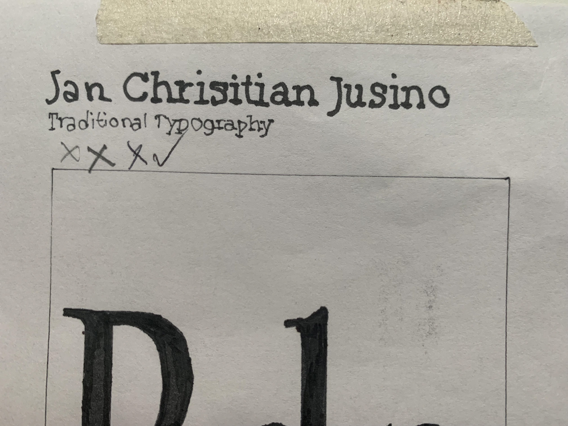 Hand-drawn letterforms