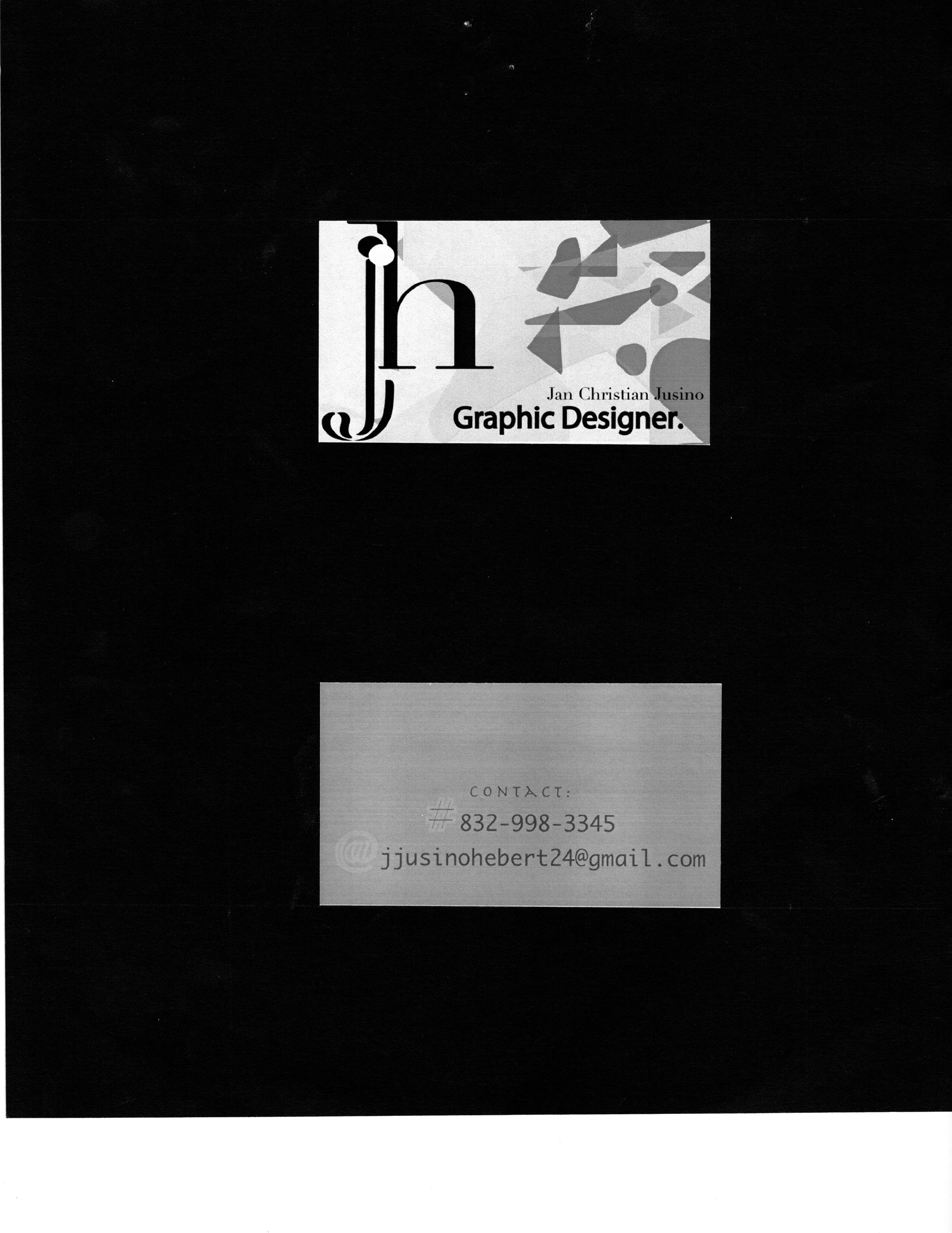Logo on Business Card (Black and White)