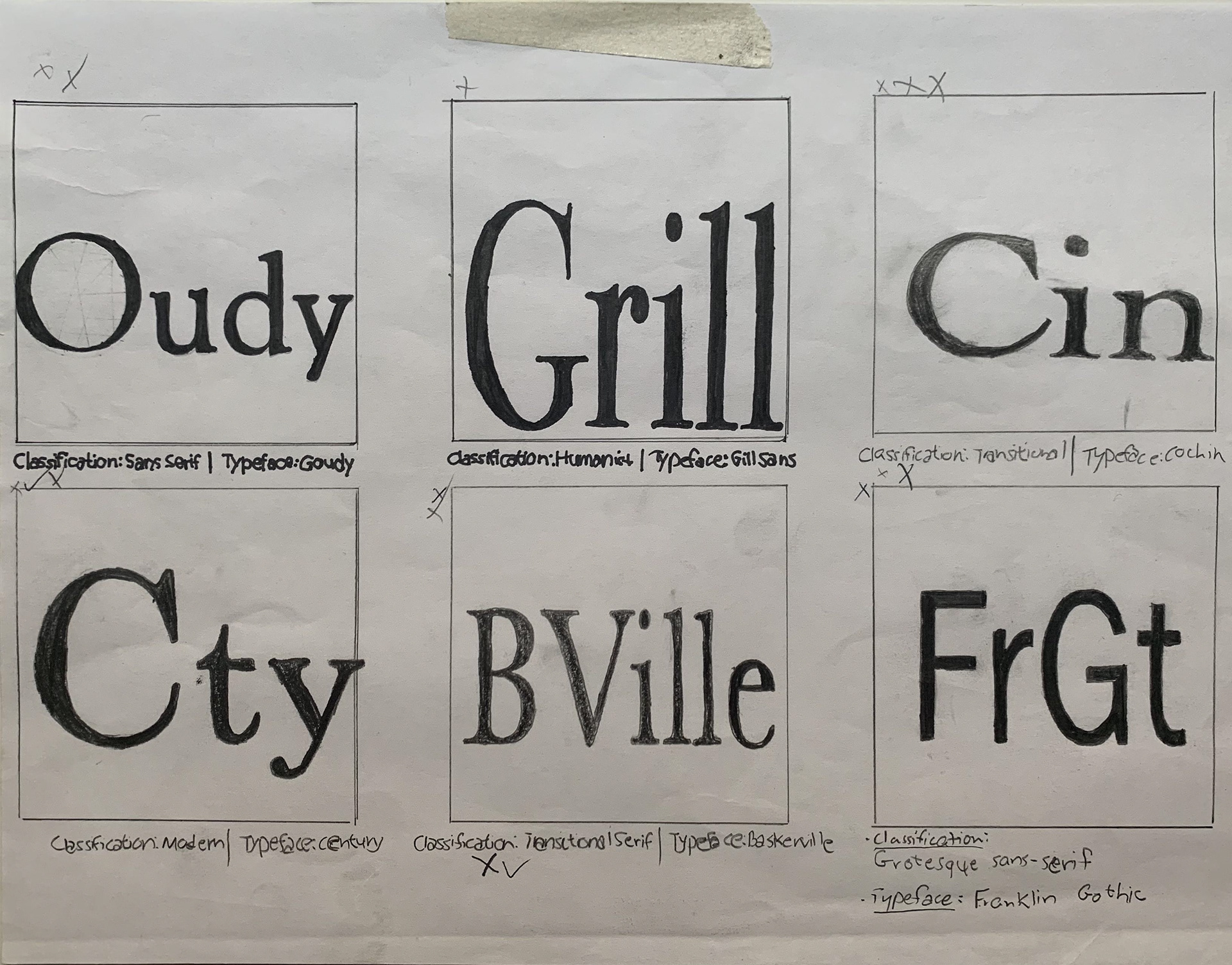 Hand-drawn letterforms