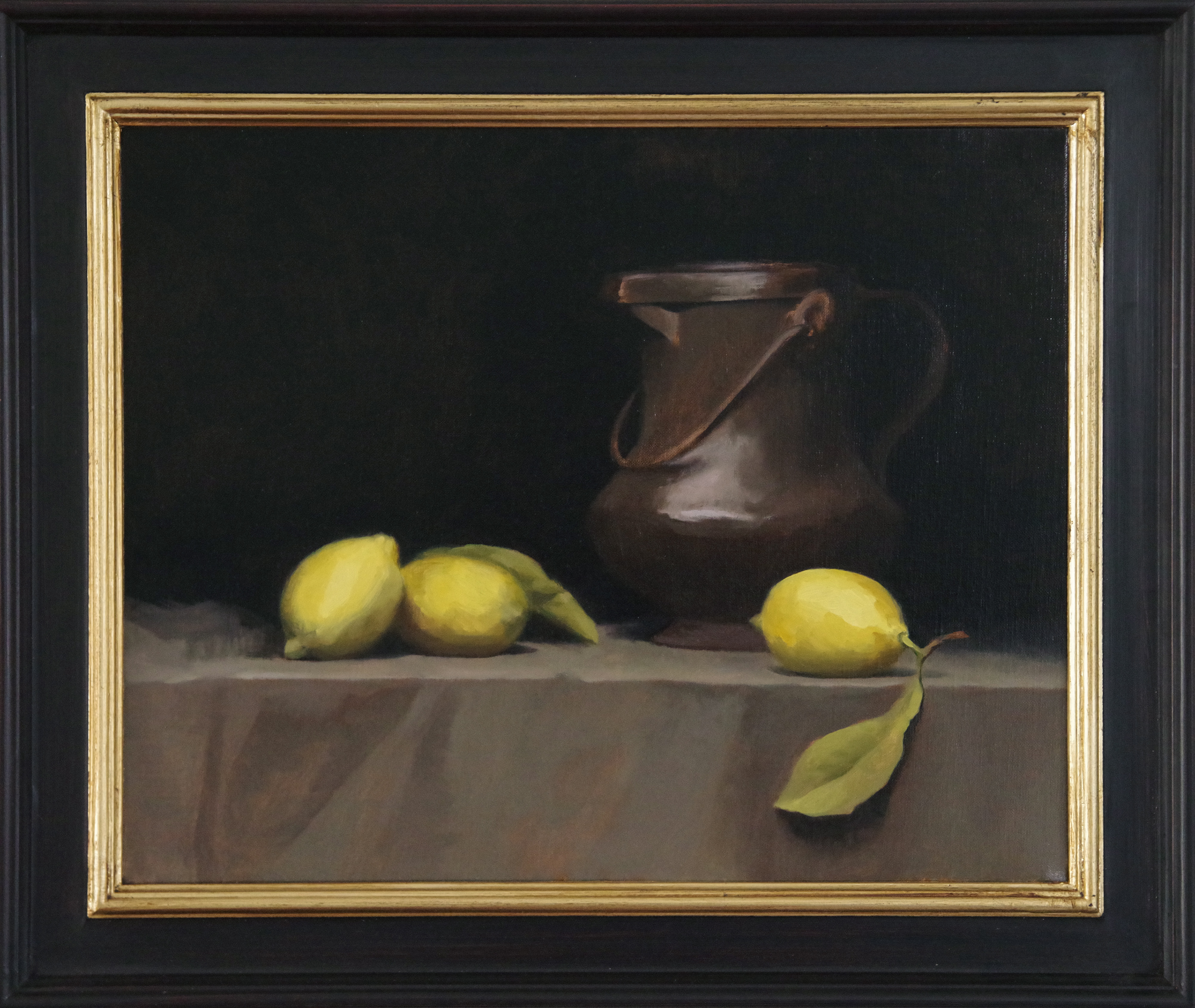 Tuscan ewer with lemons - oil on linen (40cm x 50cm)