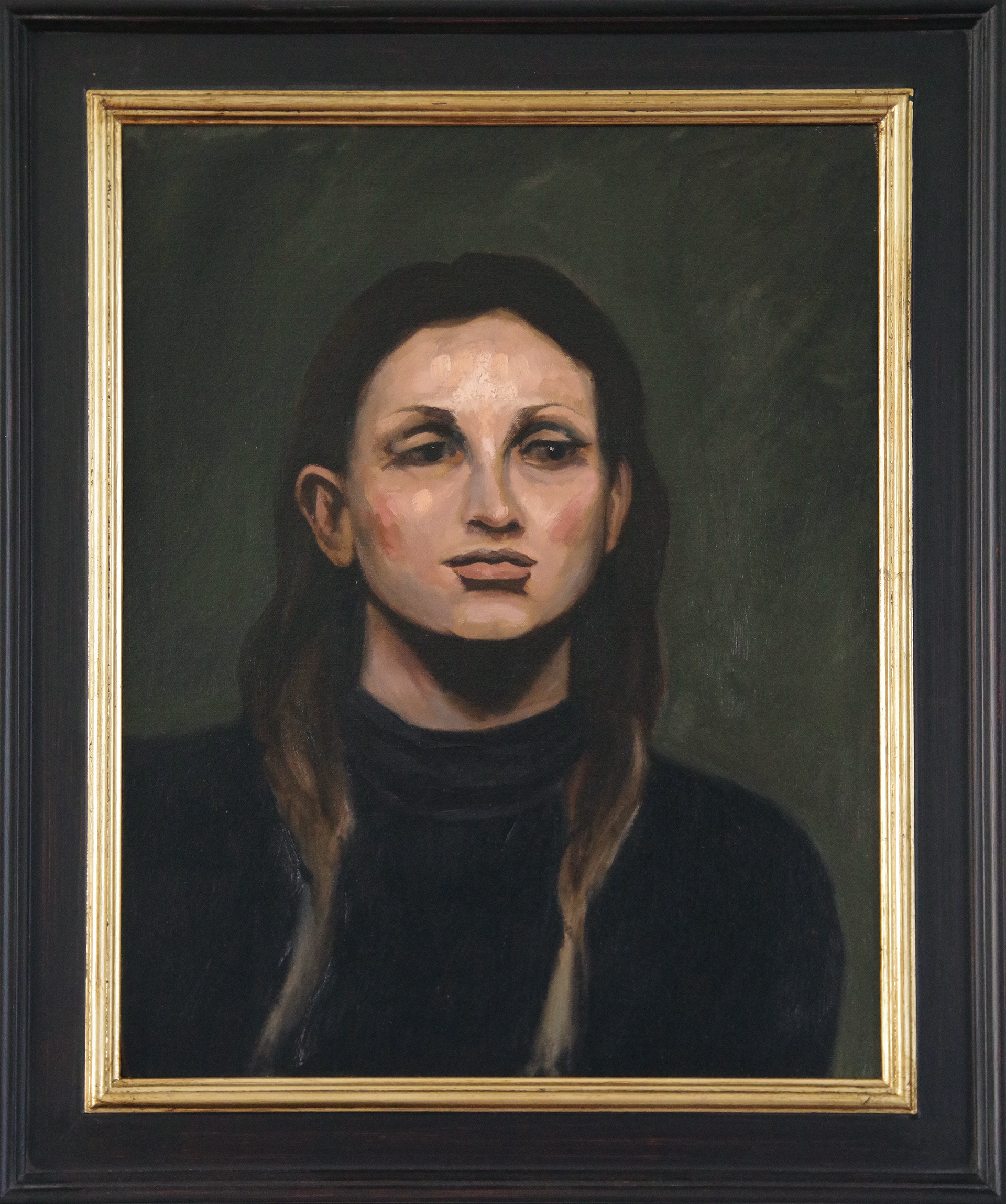 Portrait of Florentine girl - oil on linen (50cm x 40cm)