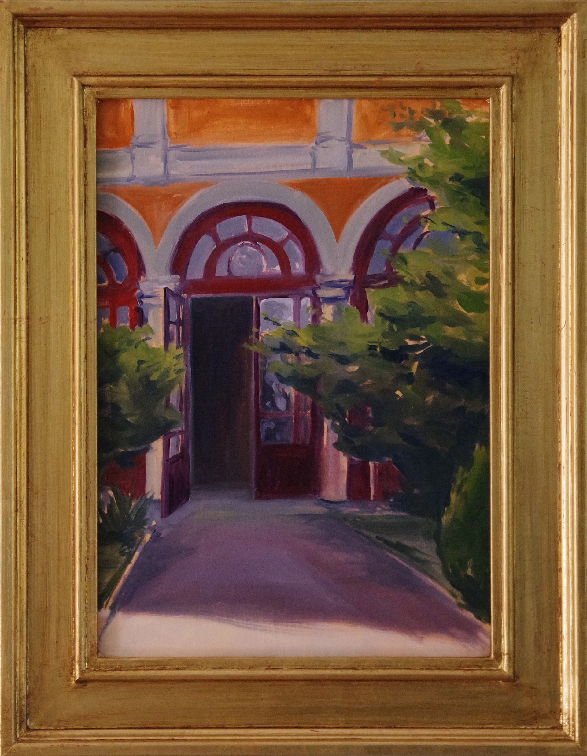 In the garden of Palazzo Budini Gattai - oil on panel (25cm x 35cm)