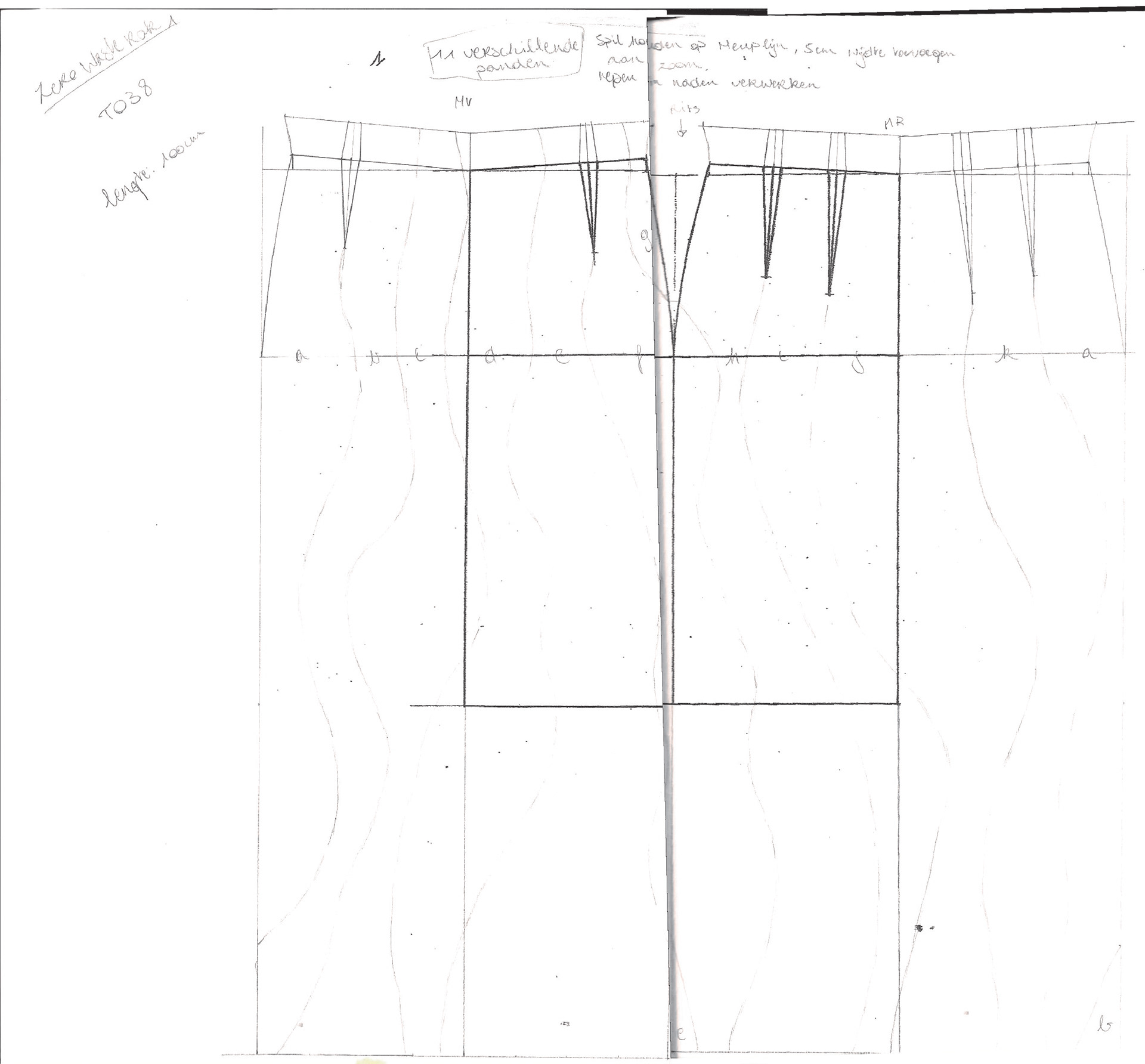 Model drawing at 1/4 scale