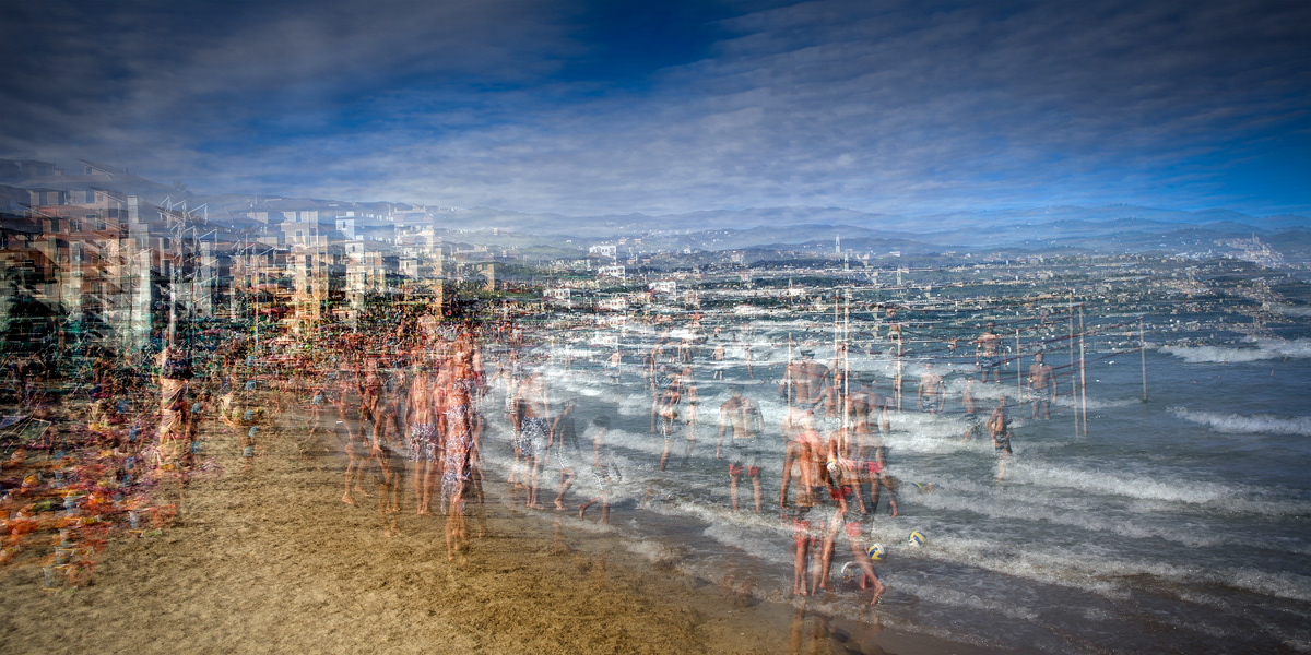 Nicole Holz - Fine Art Editions |  Lidi di  Diano Marina | Multi-layered in-camera exposures captured strictly on location along the Ligurian coast. By fusing the raw dynamics of sea and light with the delicate geometry of harbors into fluid, impressionistic sanctuaries, this series stands as a testament to deliberate human craftsmanship and authentic vision in a digital age.