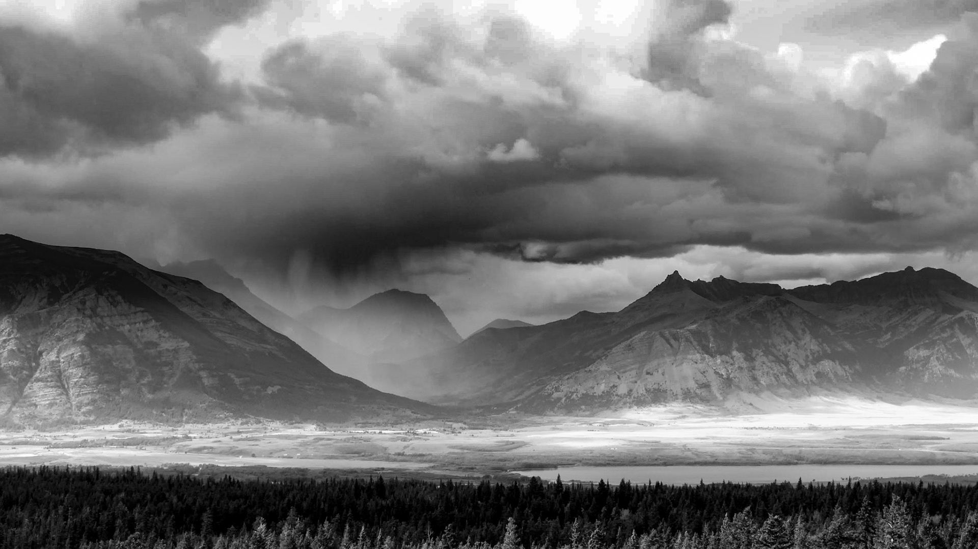 Storm over Waterton Lakes Park