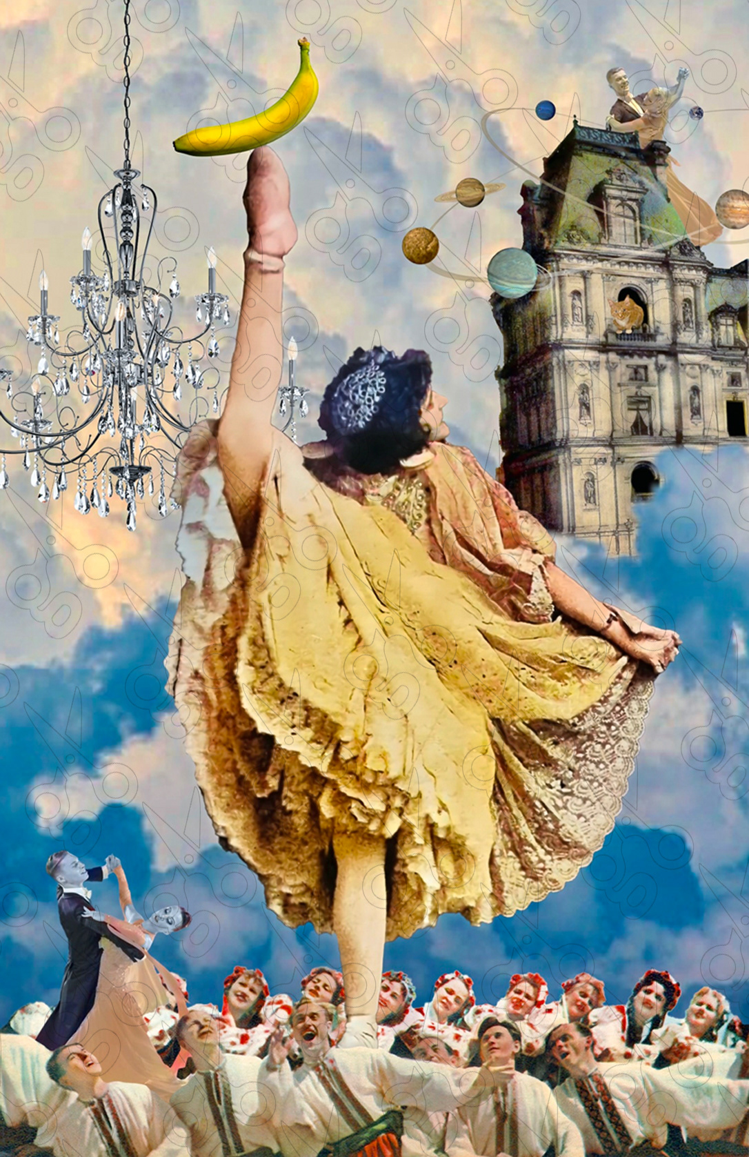 Blue Sky Mabel/Modrá obloha Mabel, digital collage