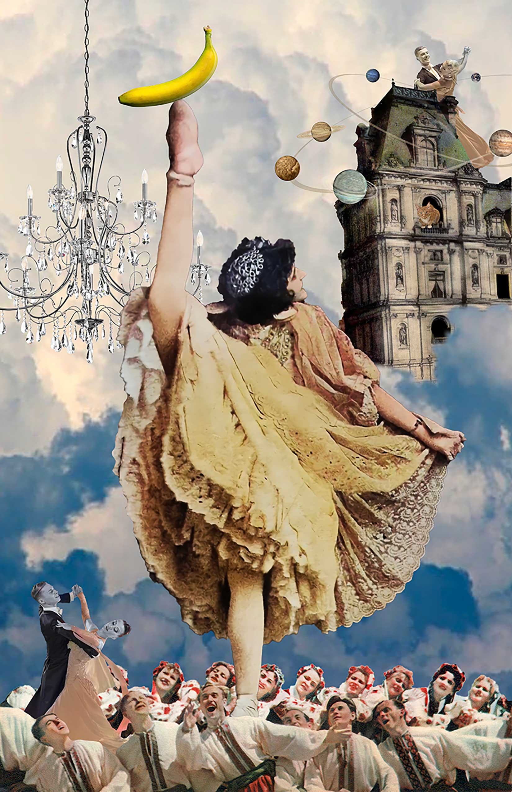 Blue Sky Mabel/Modrá obloha Mabel, digital collage